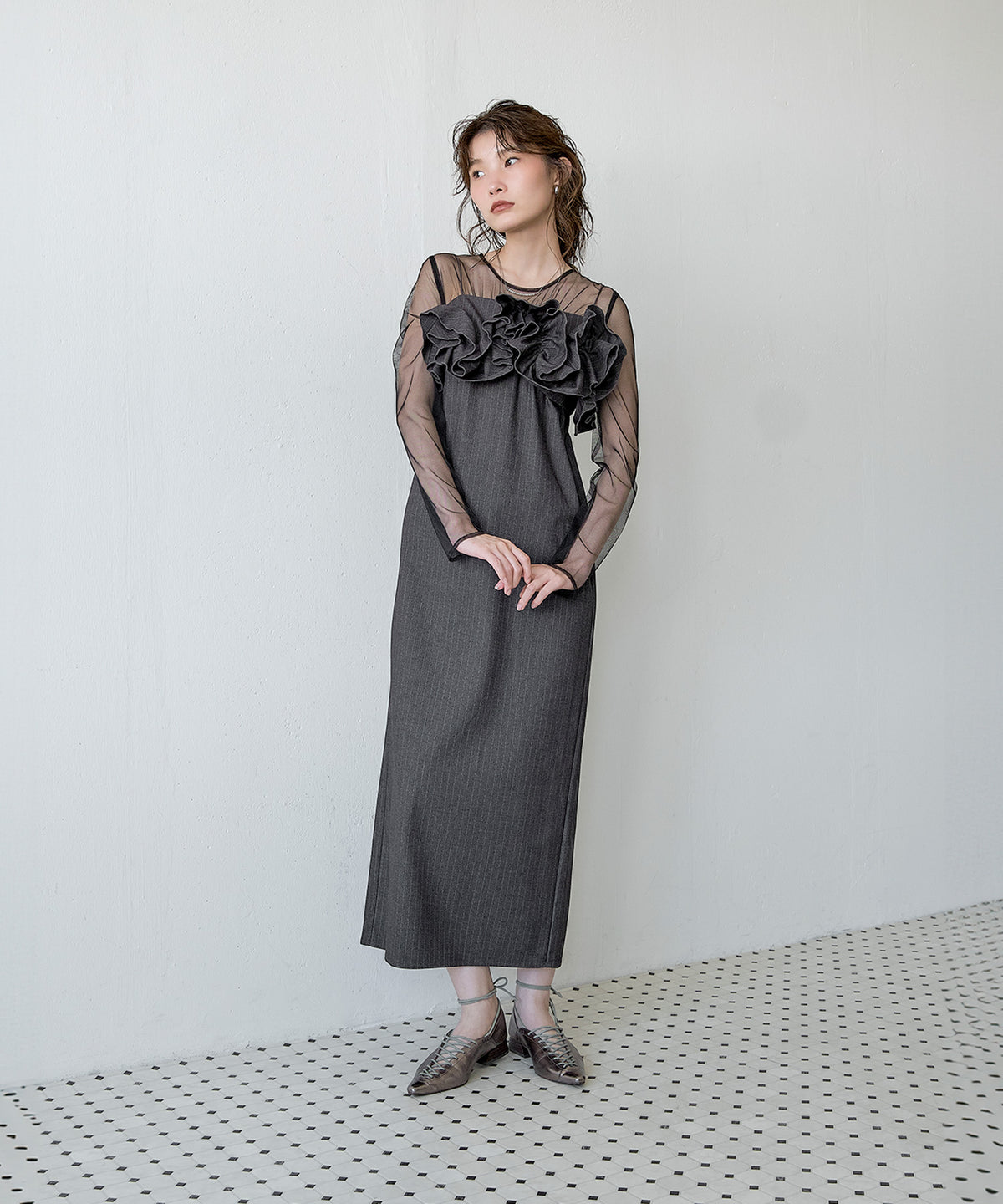 167cm / 着用 M / グレー