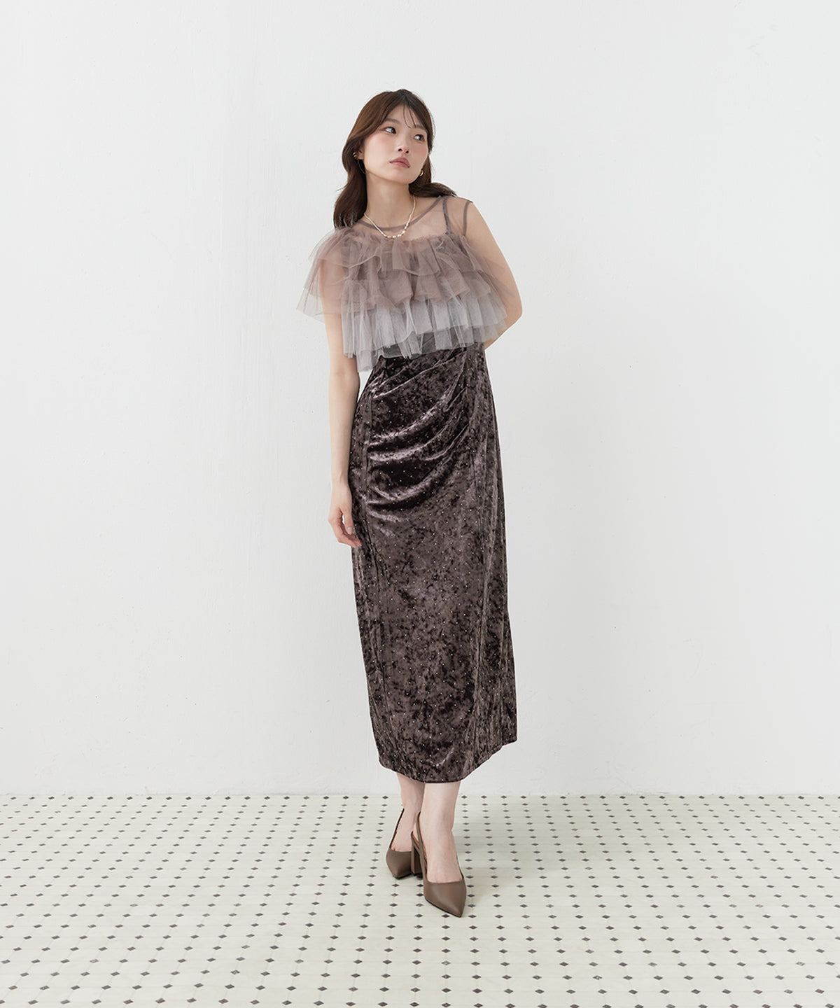 167cm / 着用 M / ブラウン