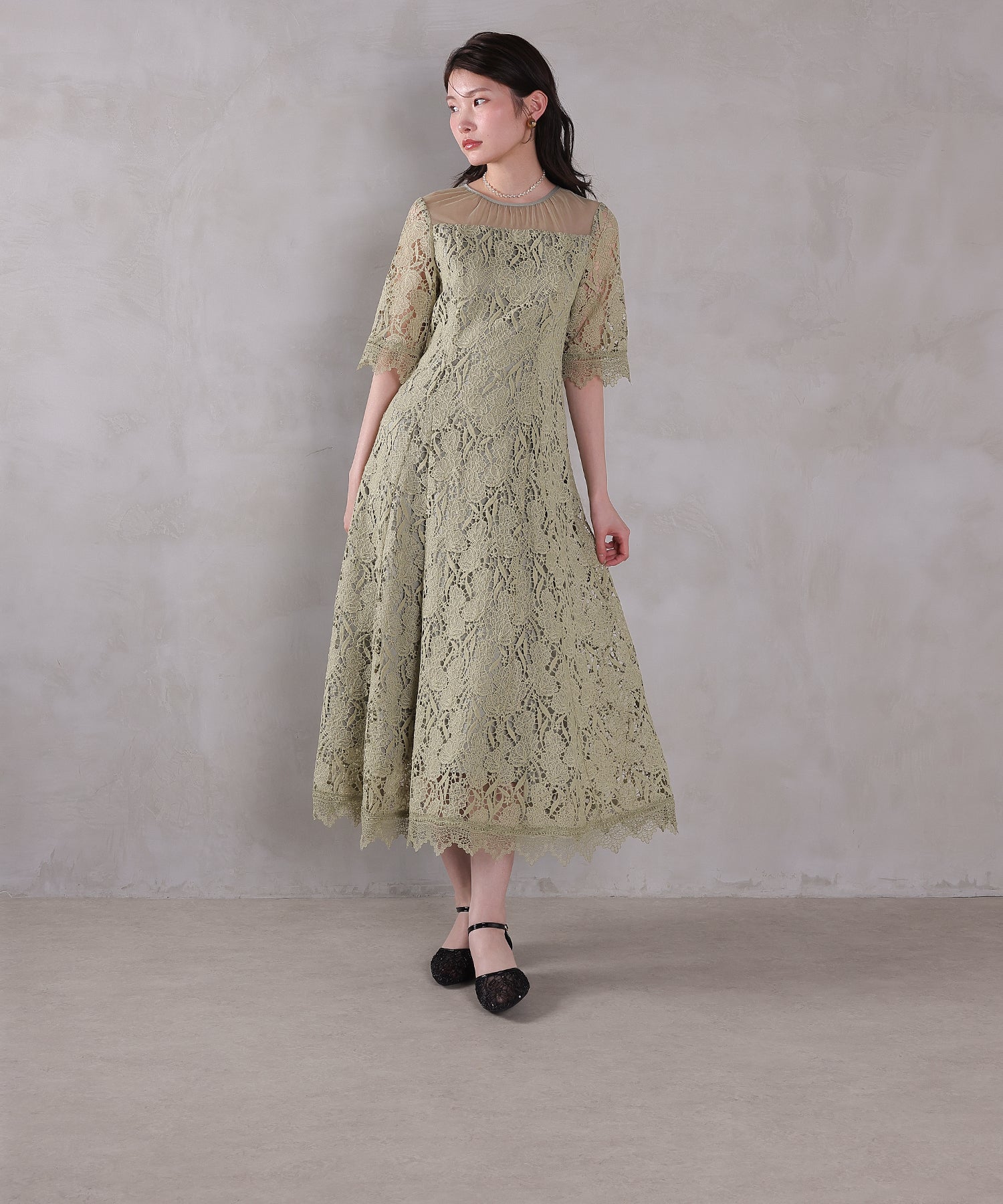 167cm / 着用 M / ライトグリーン