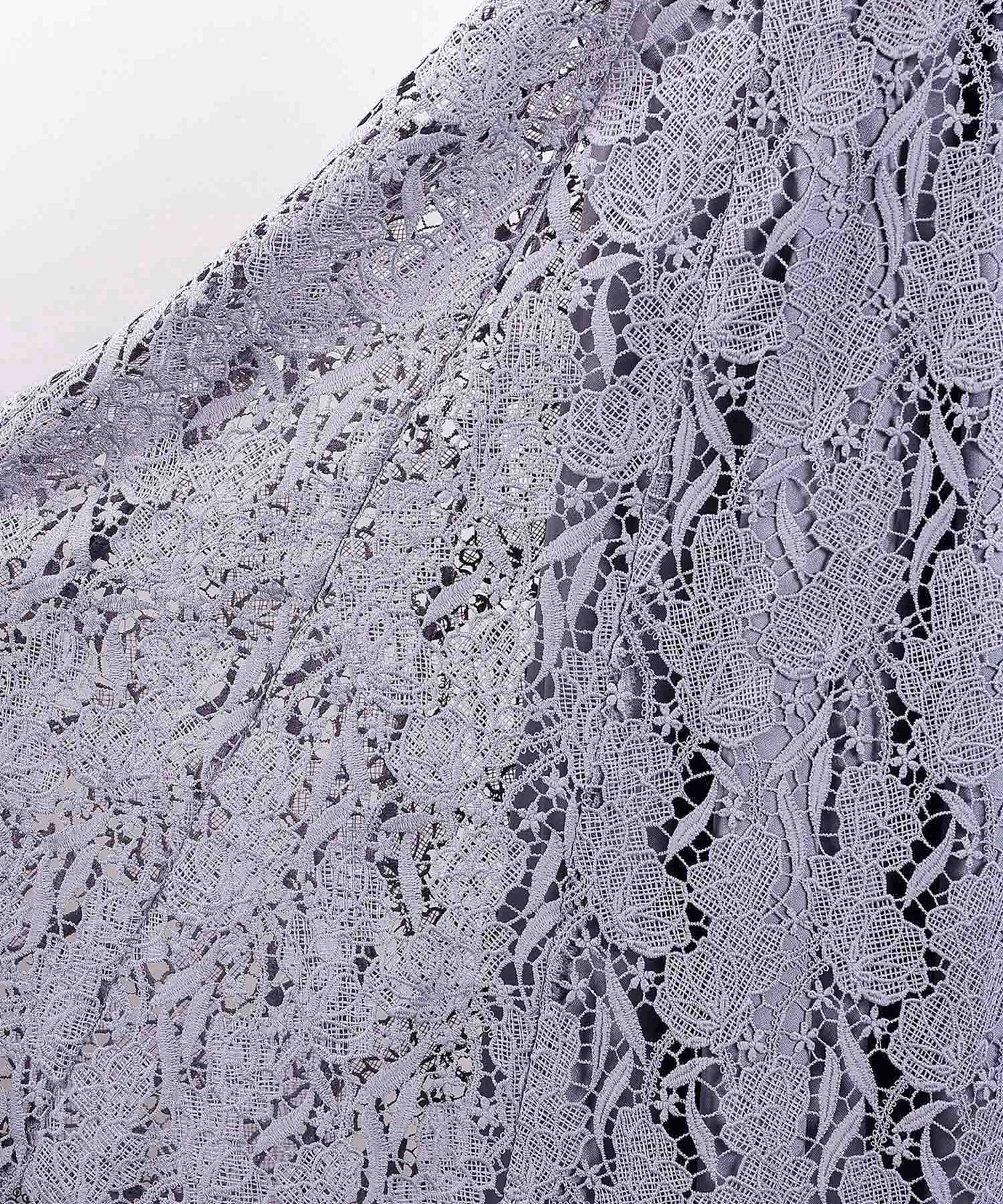 ケミカルレース Aラインワンピースドレス