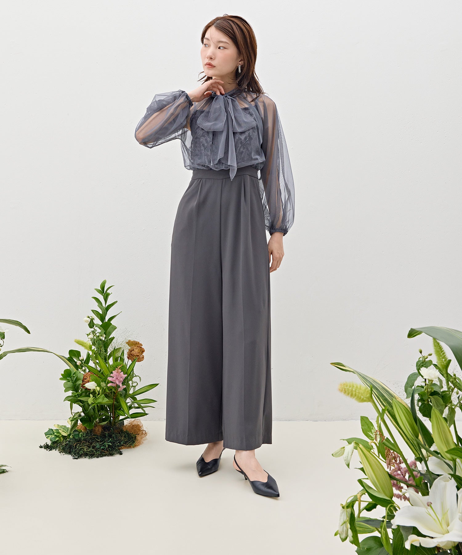 167cm / 着用 M / チャコールグレー