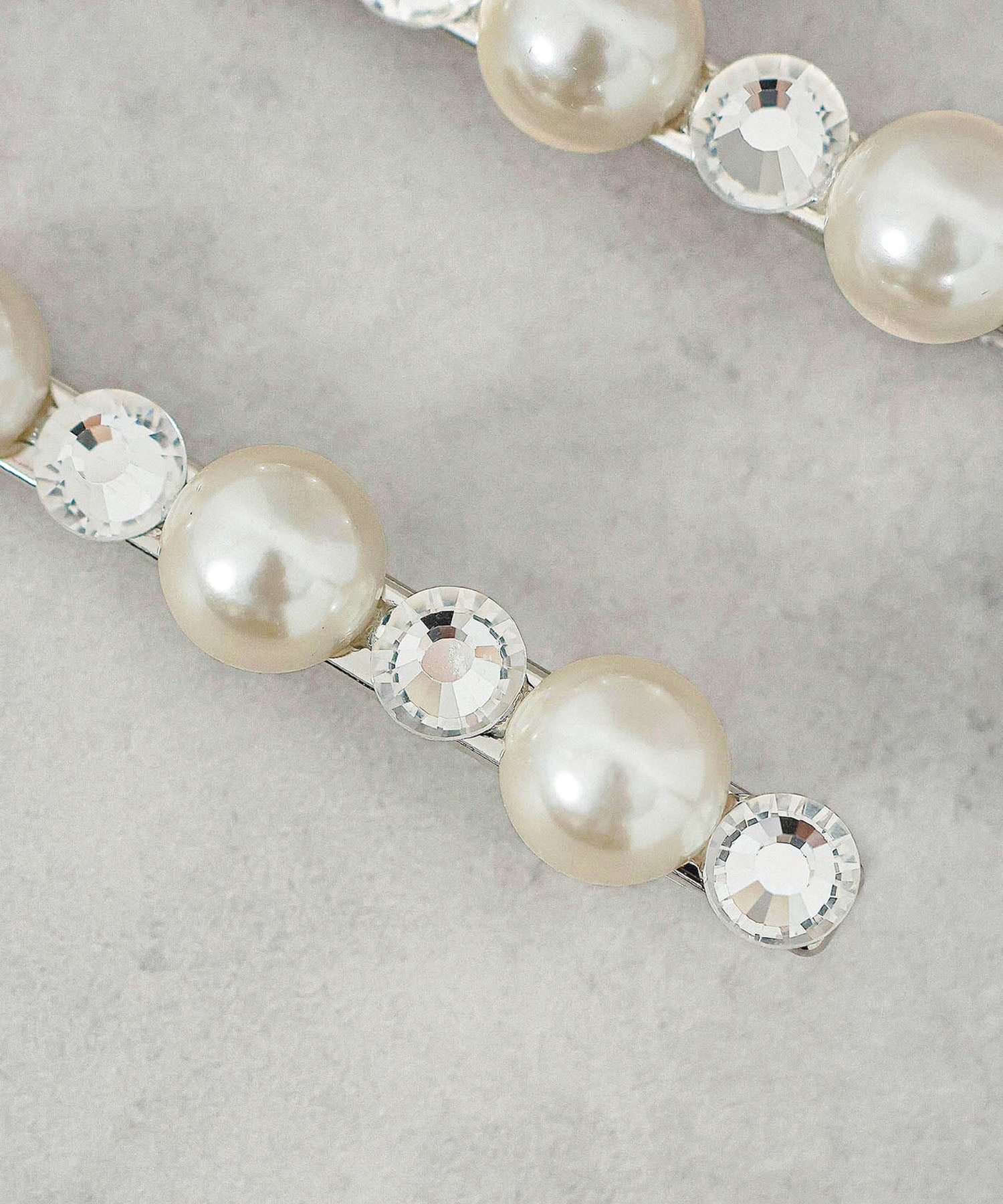 パール ビジュー ラインストーン キラキラ ヘアクリップ ヘアピン 2本