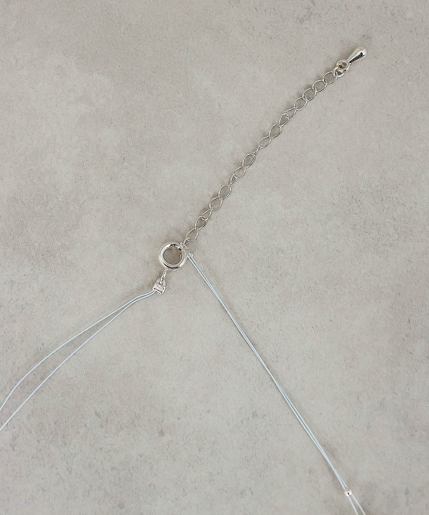 パールワイヤーチョーカー メタル ショート ネックレス