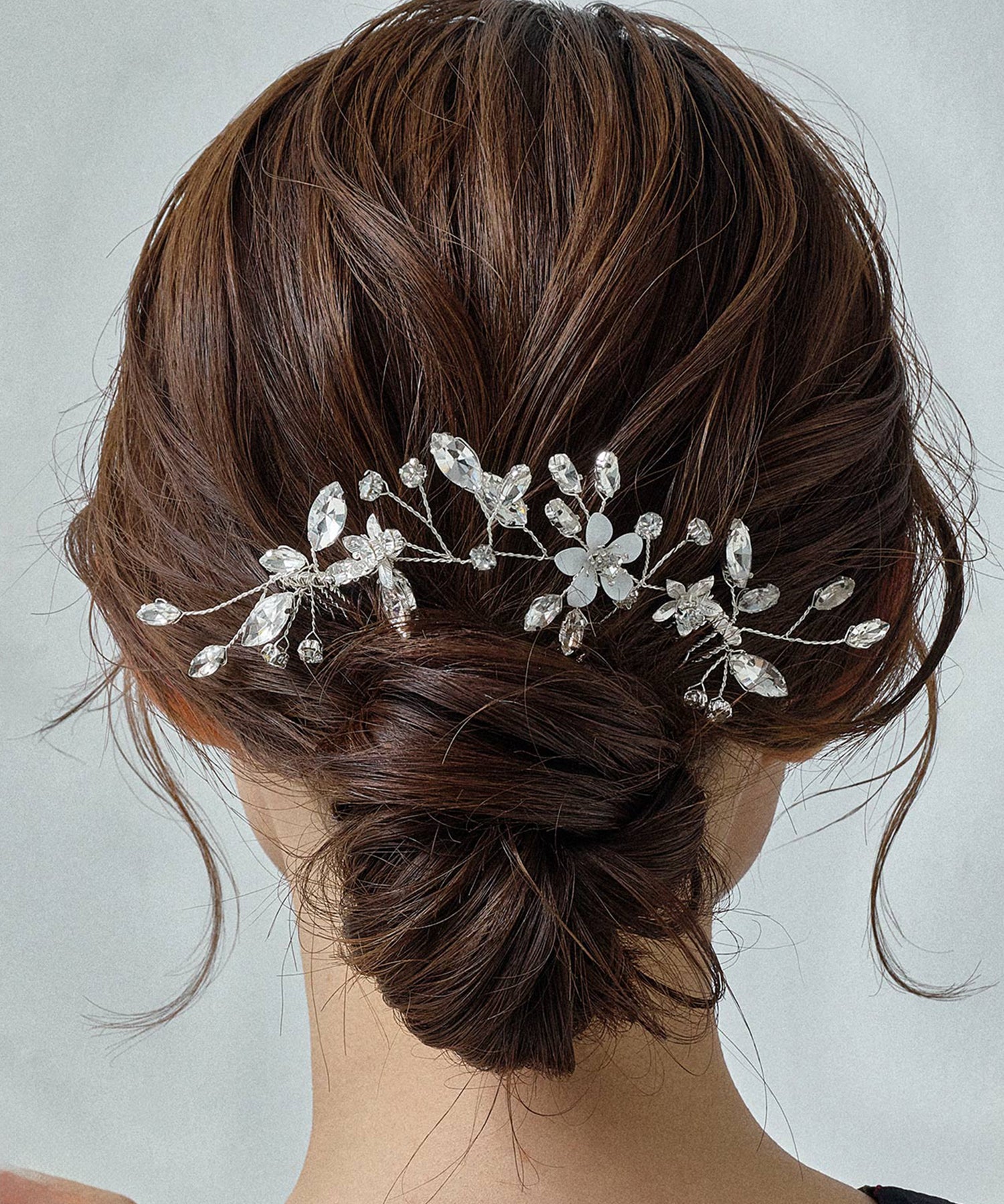 フラワービジューアーチヘアコーム