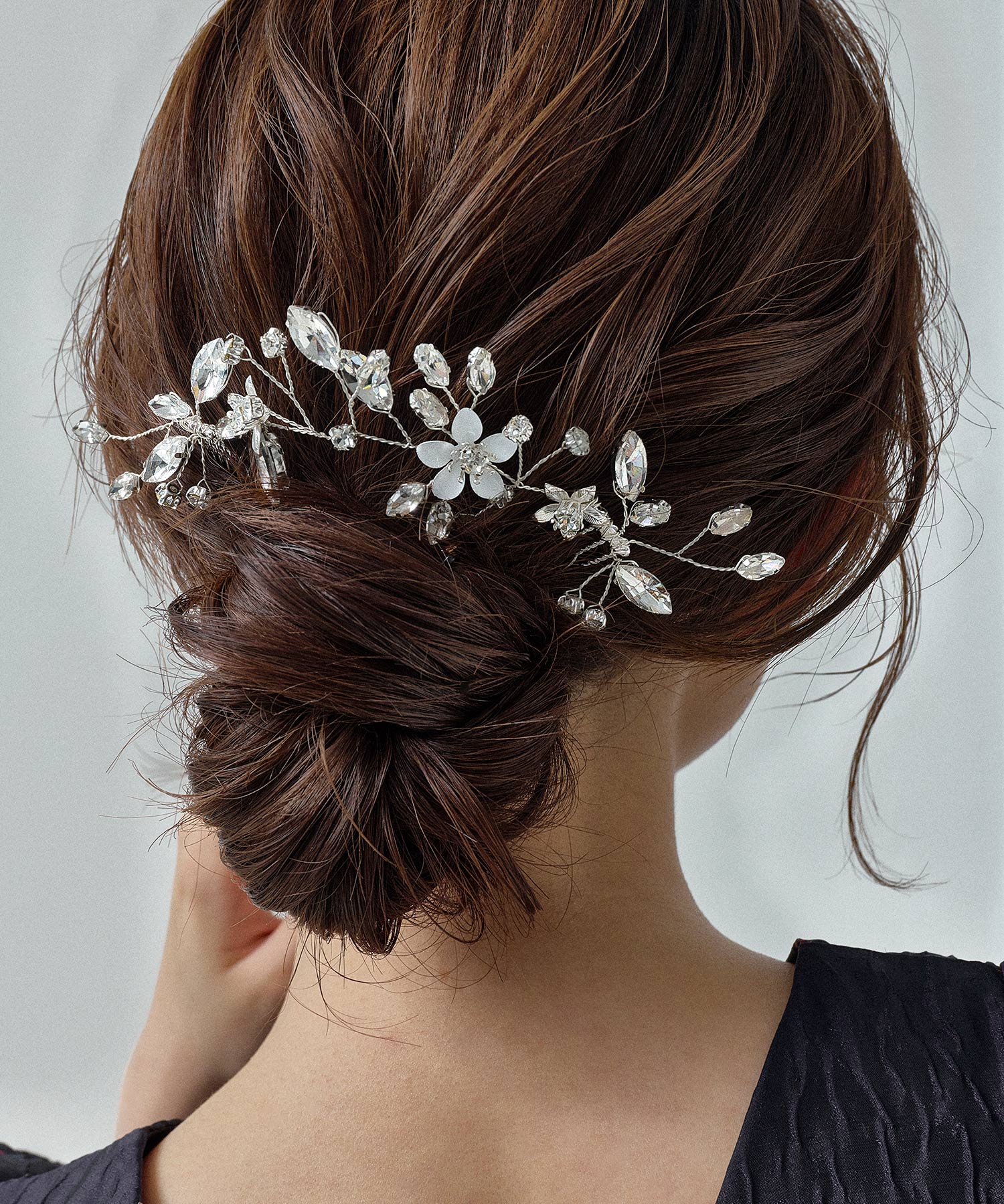フラワービジューアーチヘアコーム