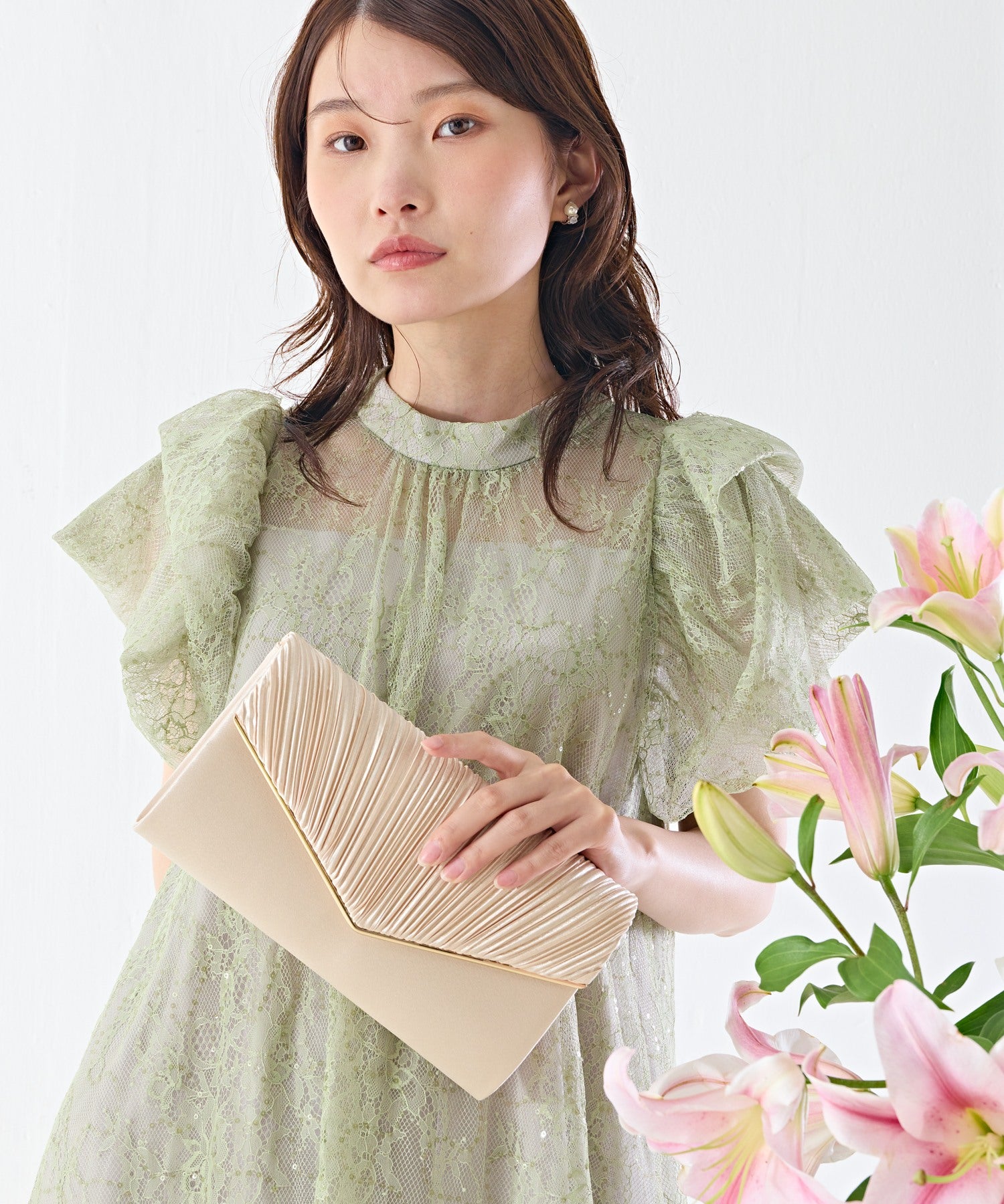 パール ボタニカル シンプル ヘッドドレス