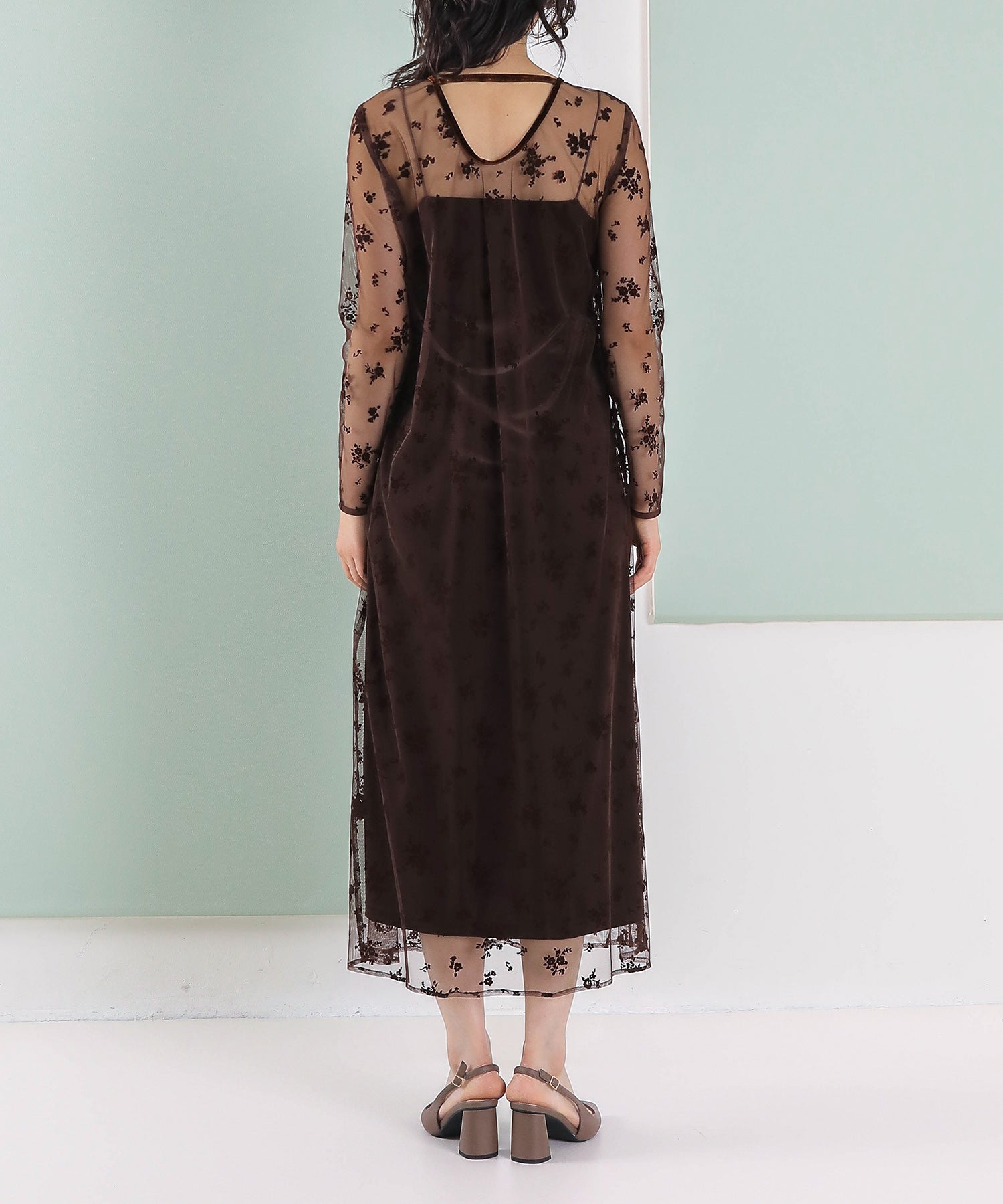 kaene 別注カラー】フロッキーベロアチュールレース 2way Iライン