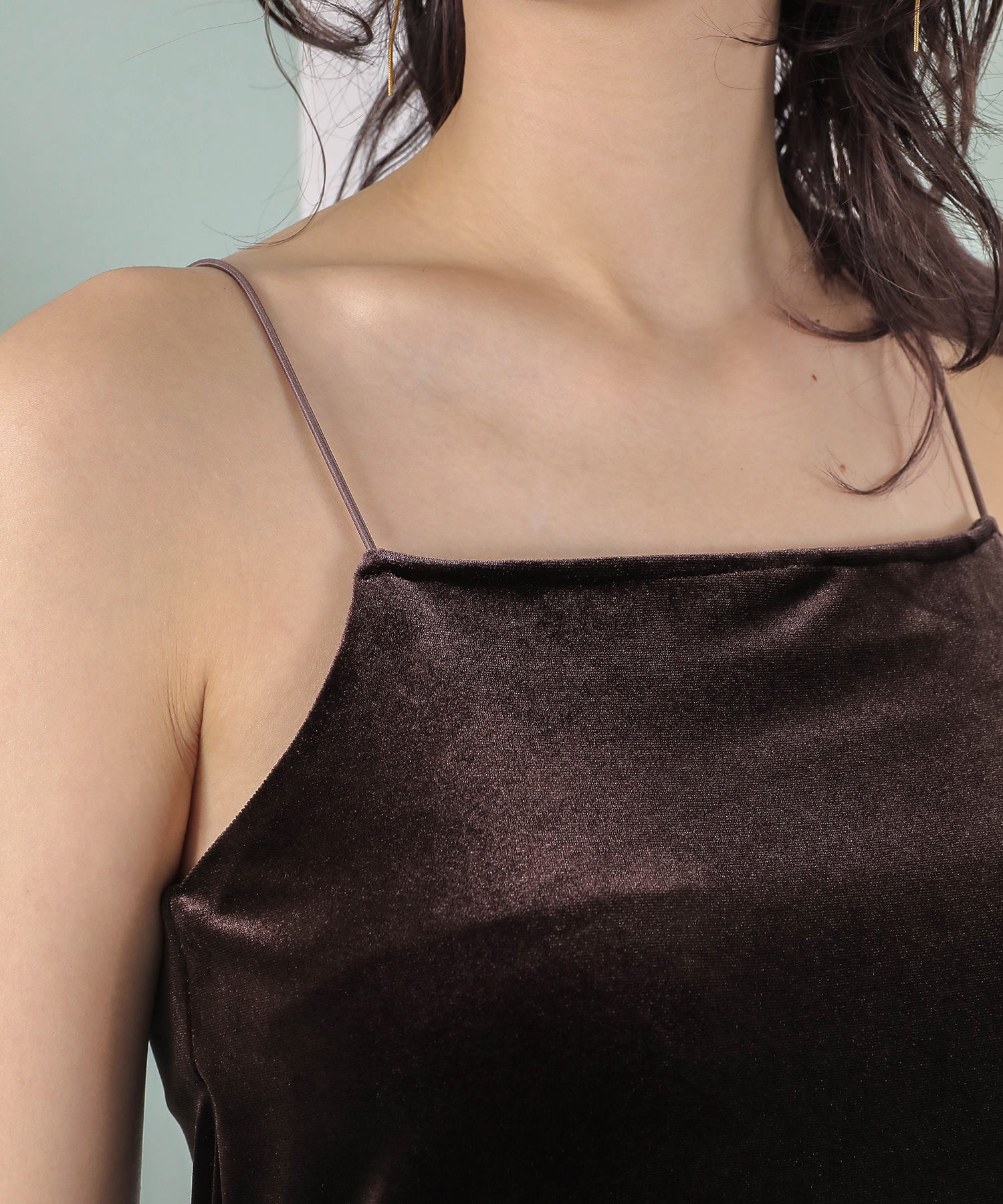 【kaene 別注カラー】フロッキーベロアチュールレース ２way Iラインワンピース ドレス