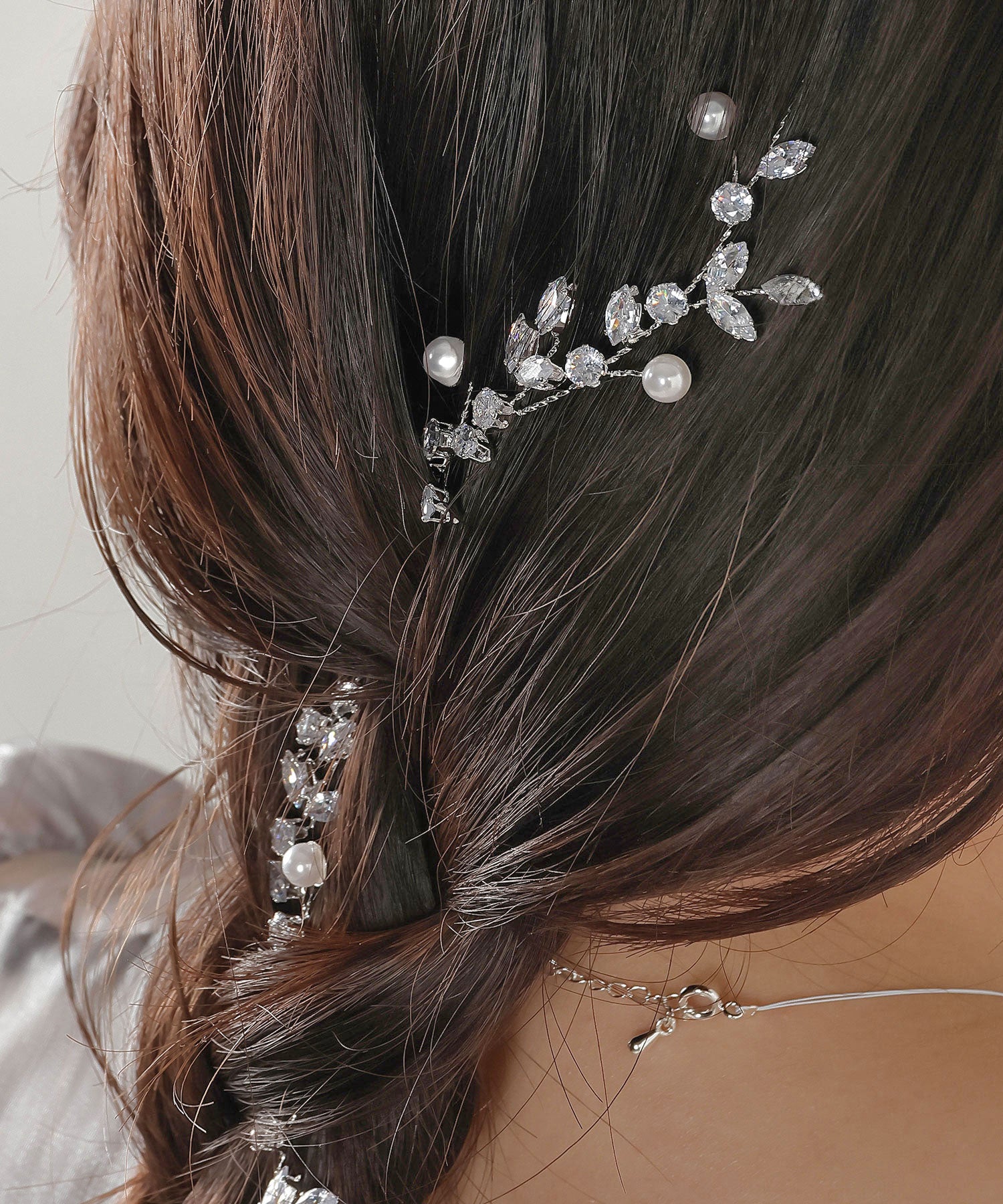 ビジュー リーフ パール ヘッドドレス ヘアアクセサリー