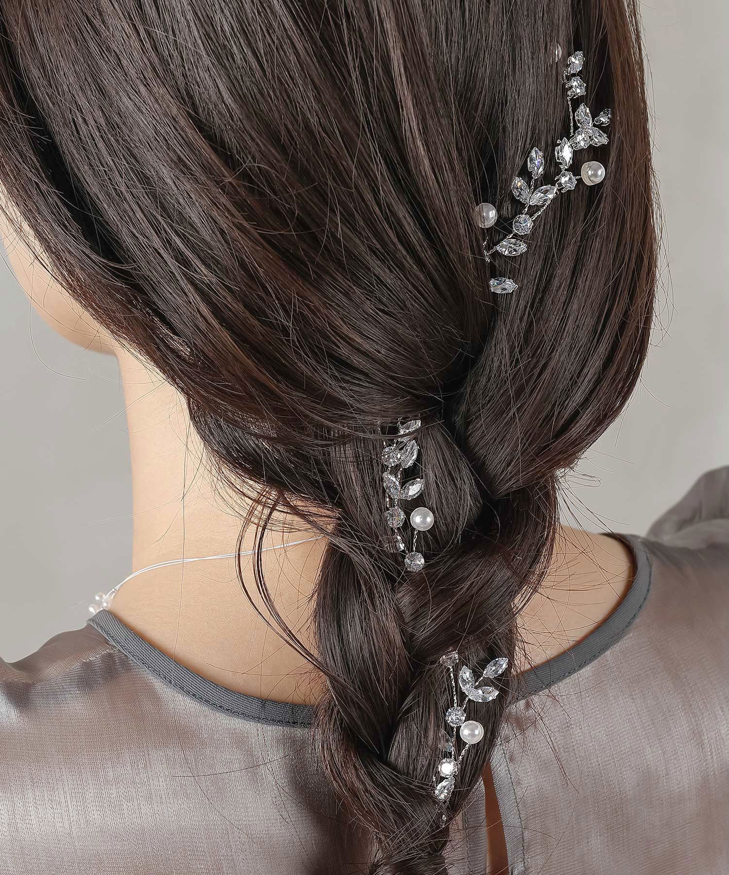 ビジュー リーフ パール ヘッドドレス ヘアアクセサリー