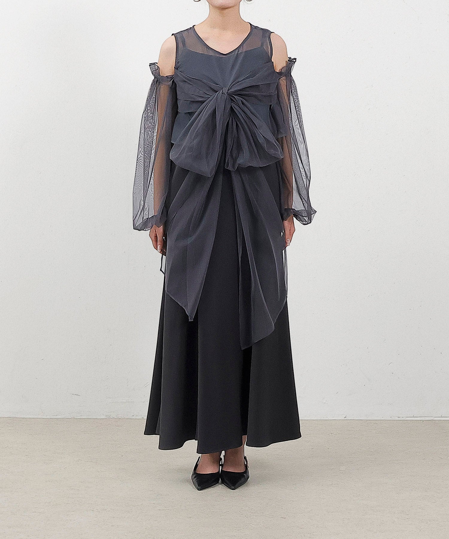 身長154cm / 着用 M<br>
普段着 SS or S / 骨格ウェーブ