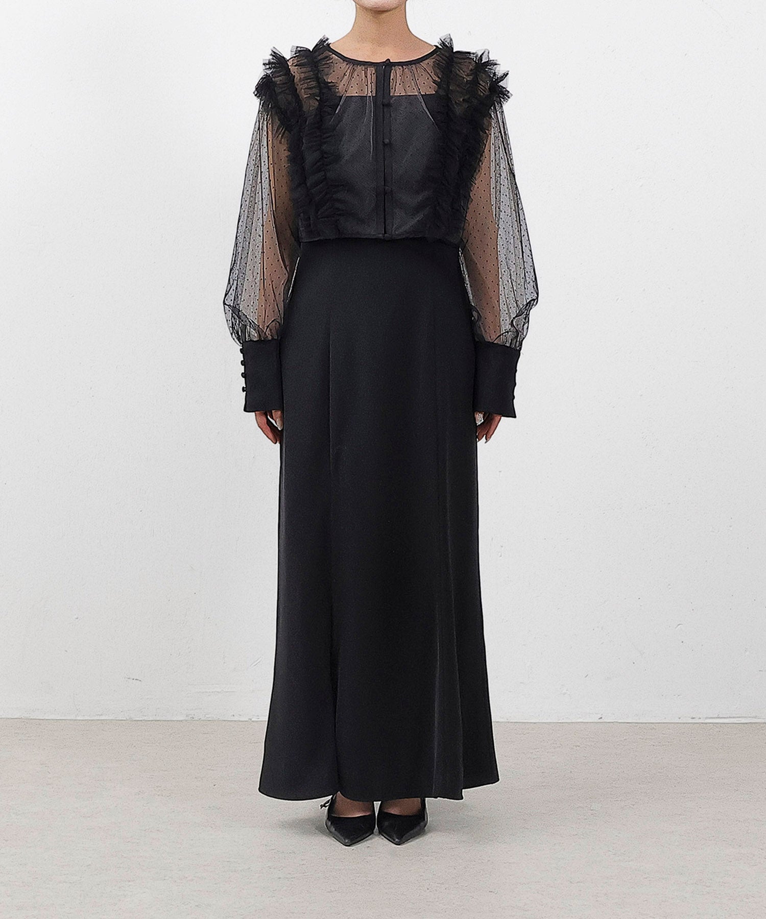 身長154cm / 着用 M<br>
普段着 SS or S / 骨格ウェーブ