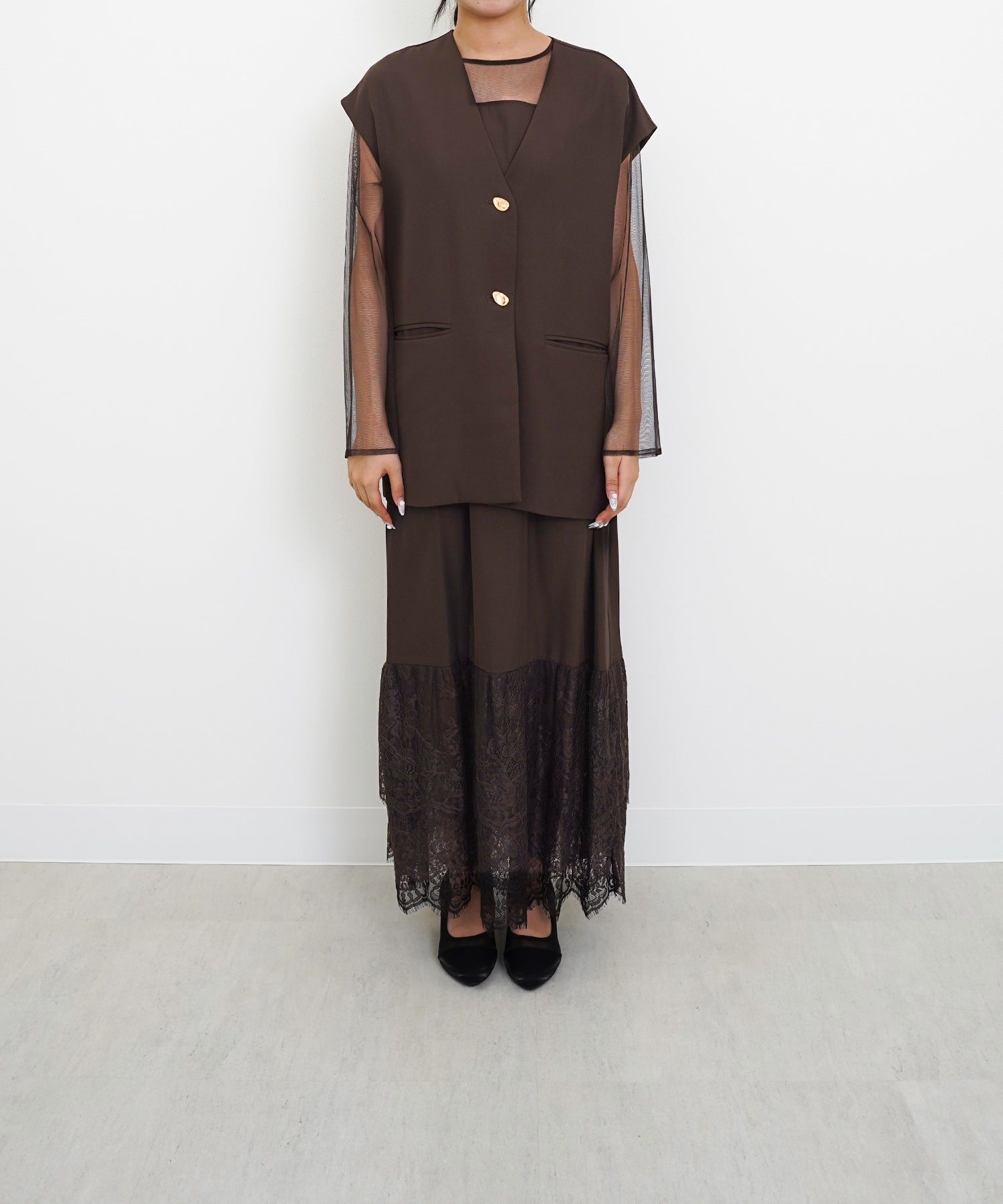 身長 155cm / 着用 M<br>普段着 S / 骨格ナチュラル