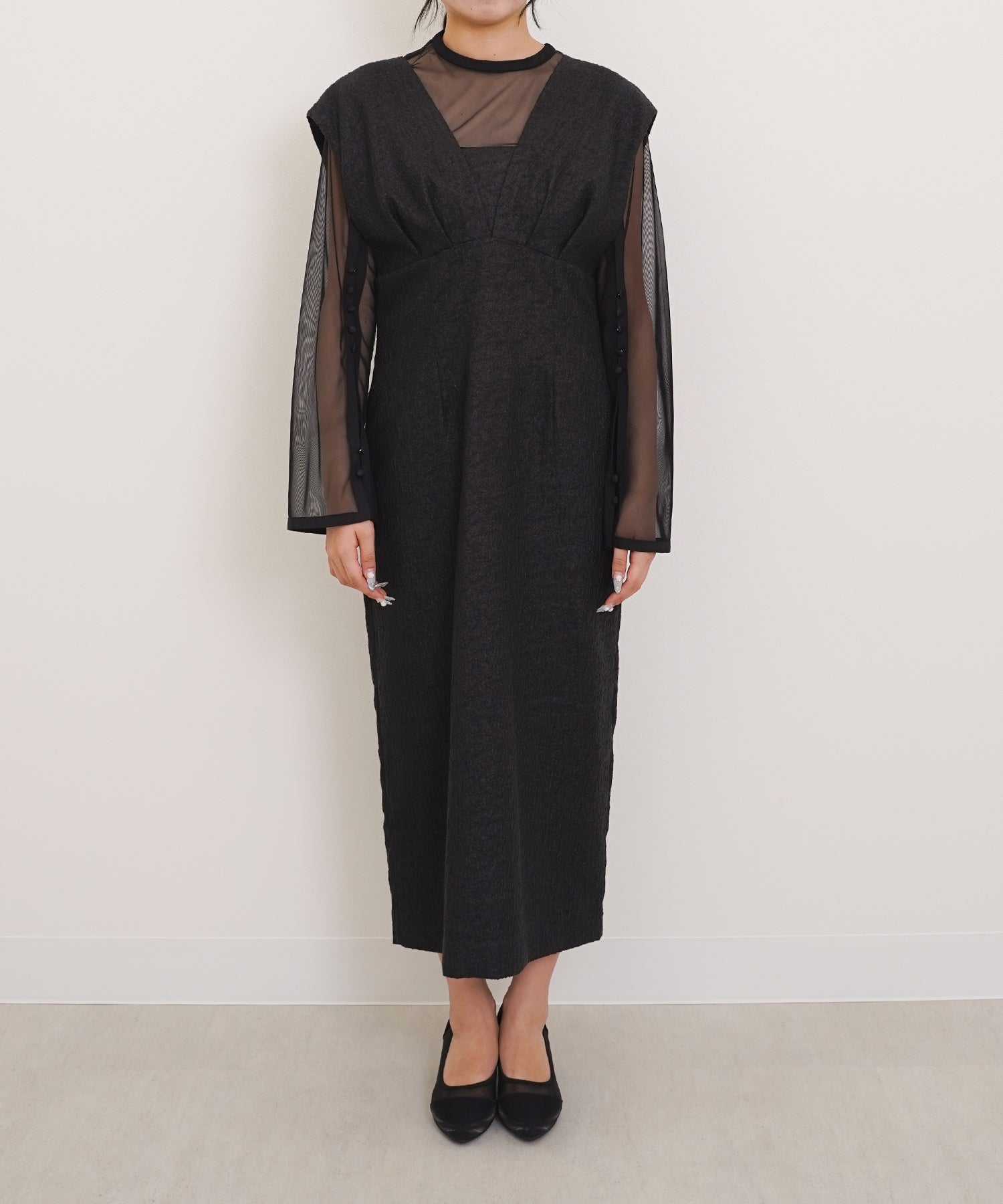 身長155cm / 着用 SS<br>
普段着 S / 骨格ナチュラル