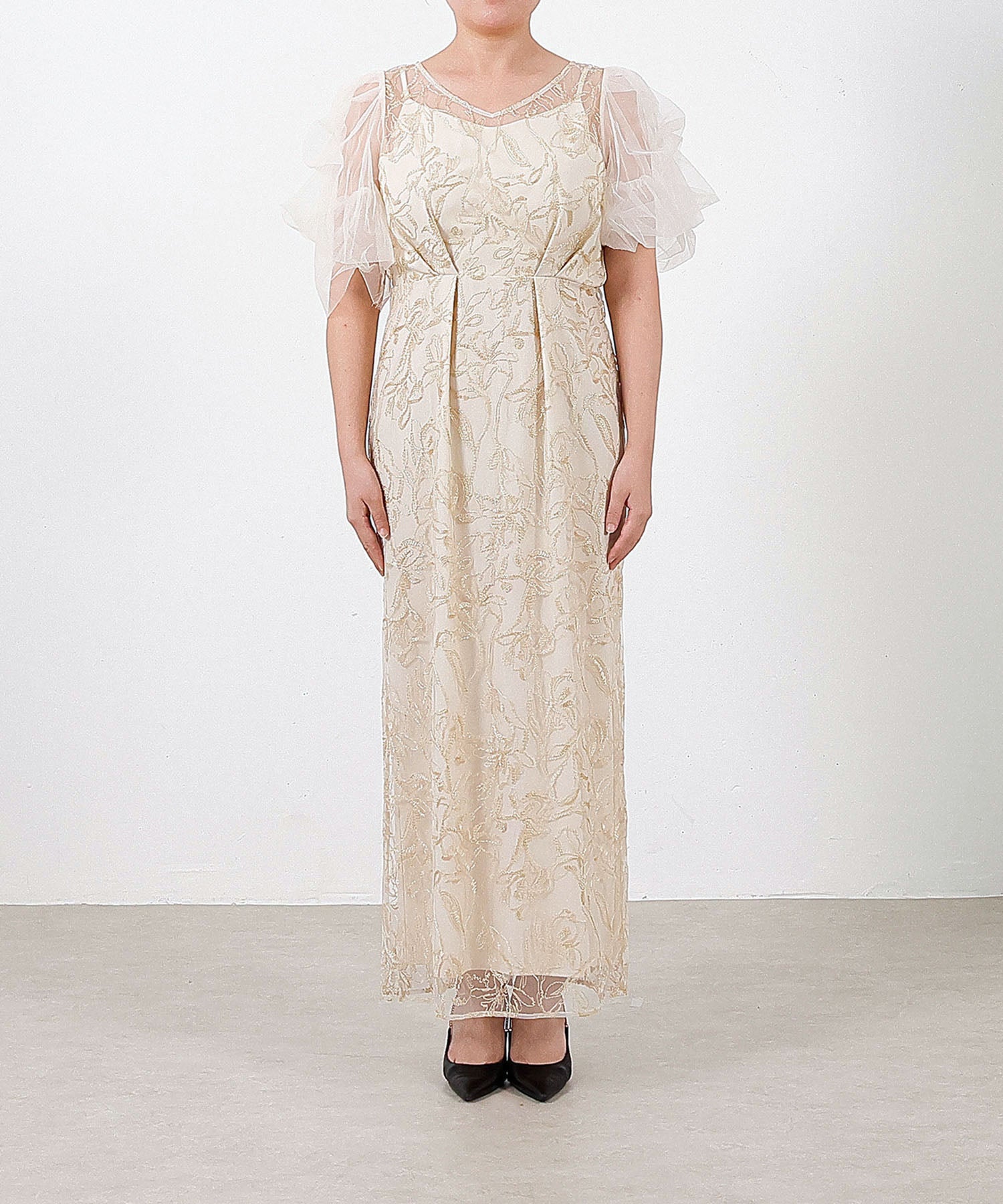 身長159cm / 着用 L<br>
普段着 M or L / 骨格ストレート