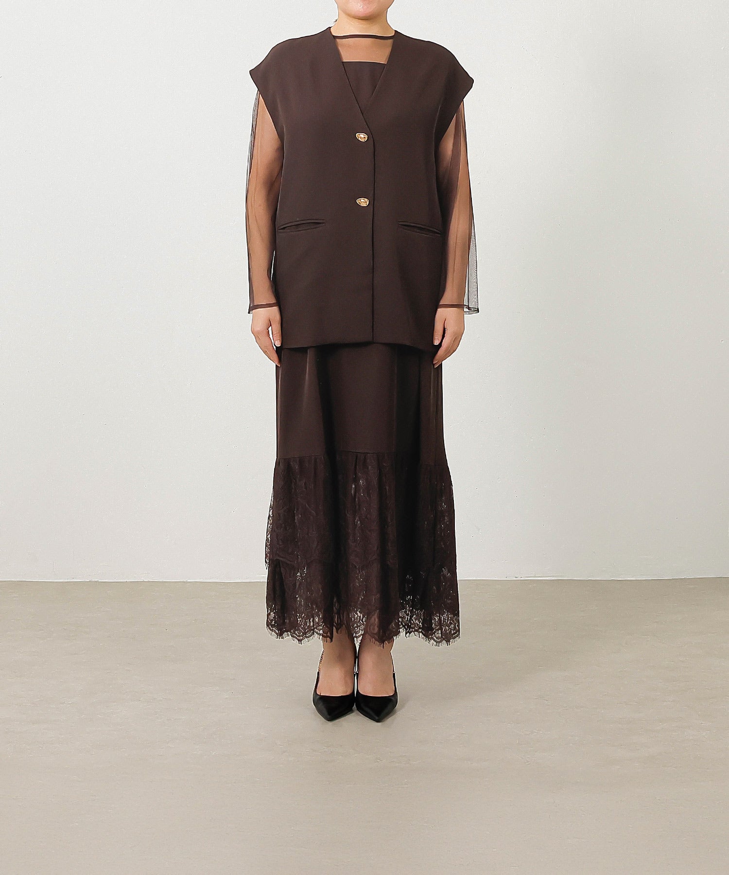 身長159cm / 着用 M<br>普段着 M or L / 骨格ストレート