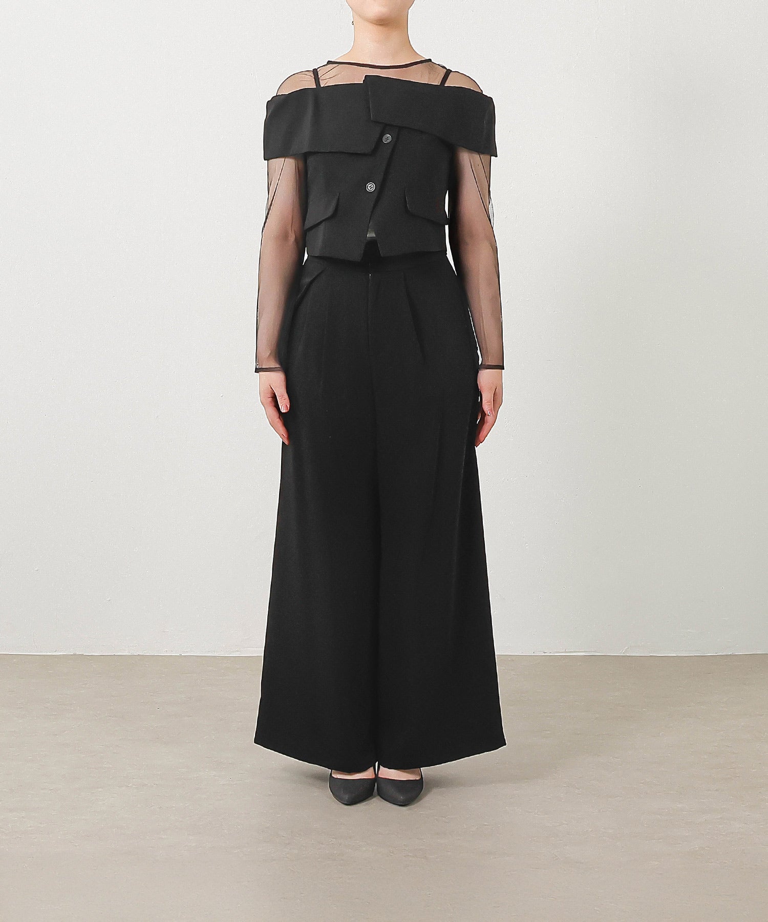 チュールトップス ビスチェ パンツ 3点 セットアップ