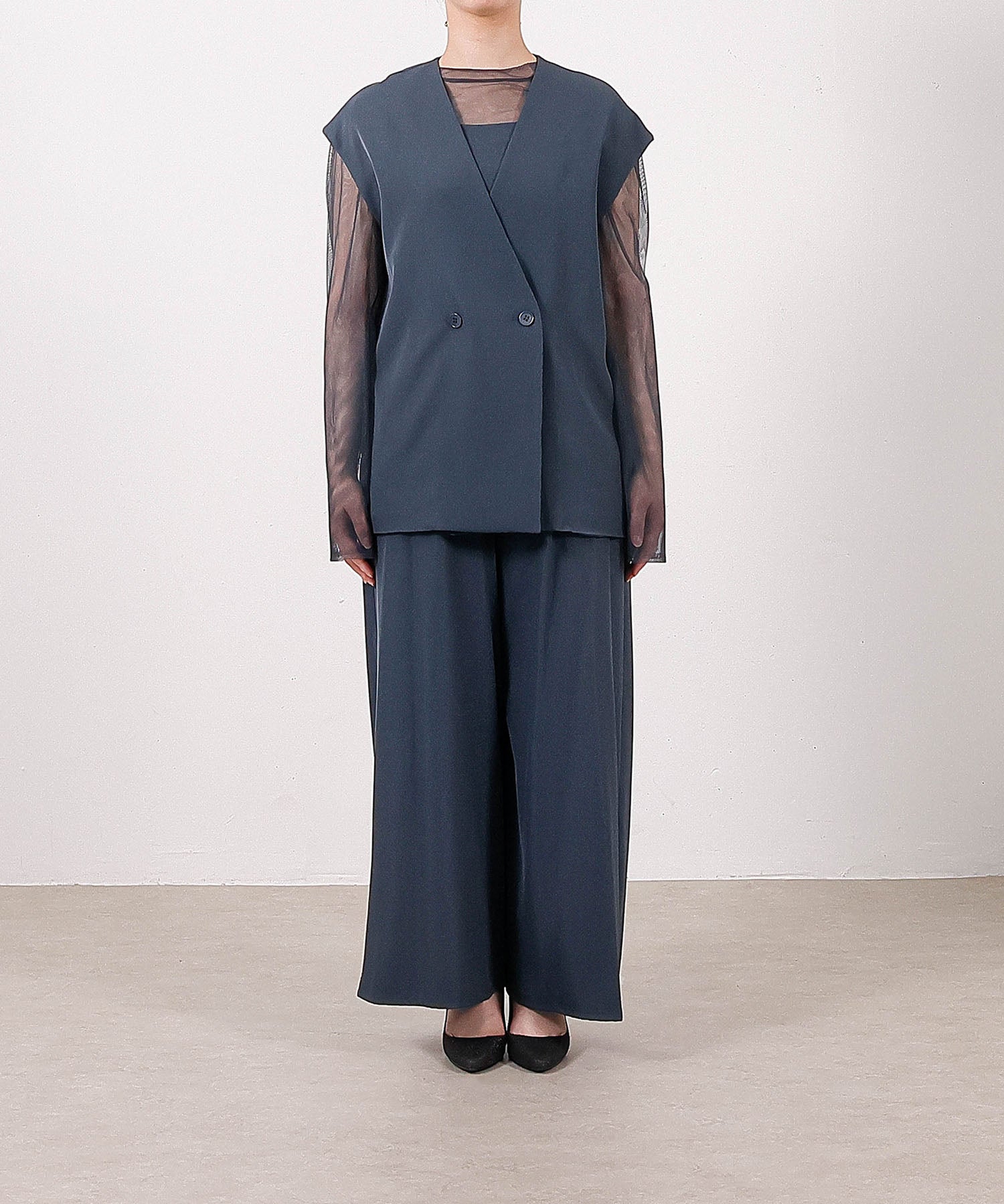 身長162cm / 着用 M<br>
普段着 M / 骨格ストレート