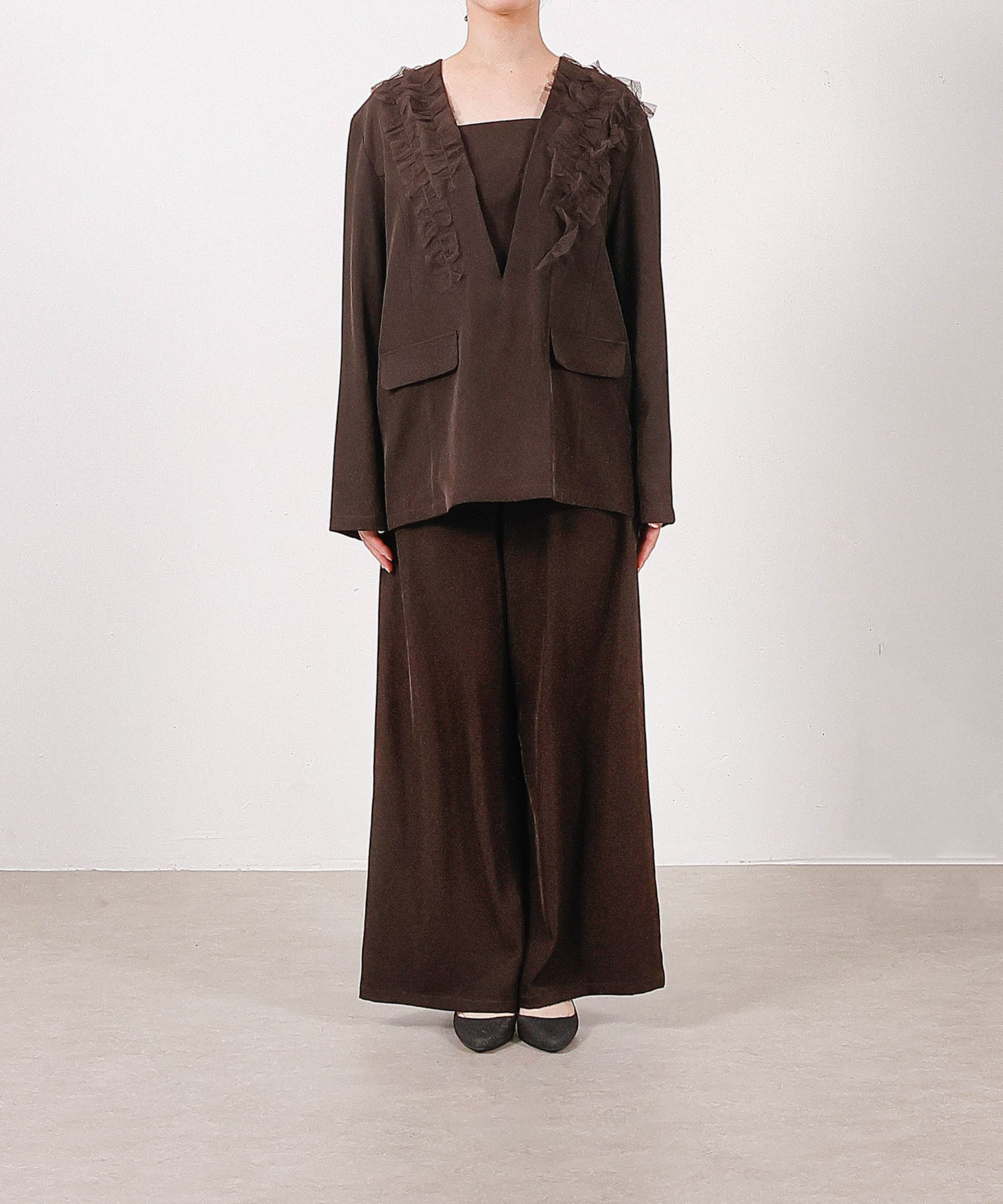 身長162cm / 着用 M<br>
普段着 M / 骨格ストレート