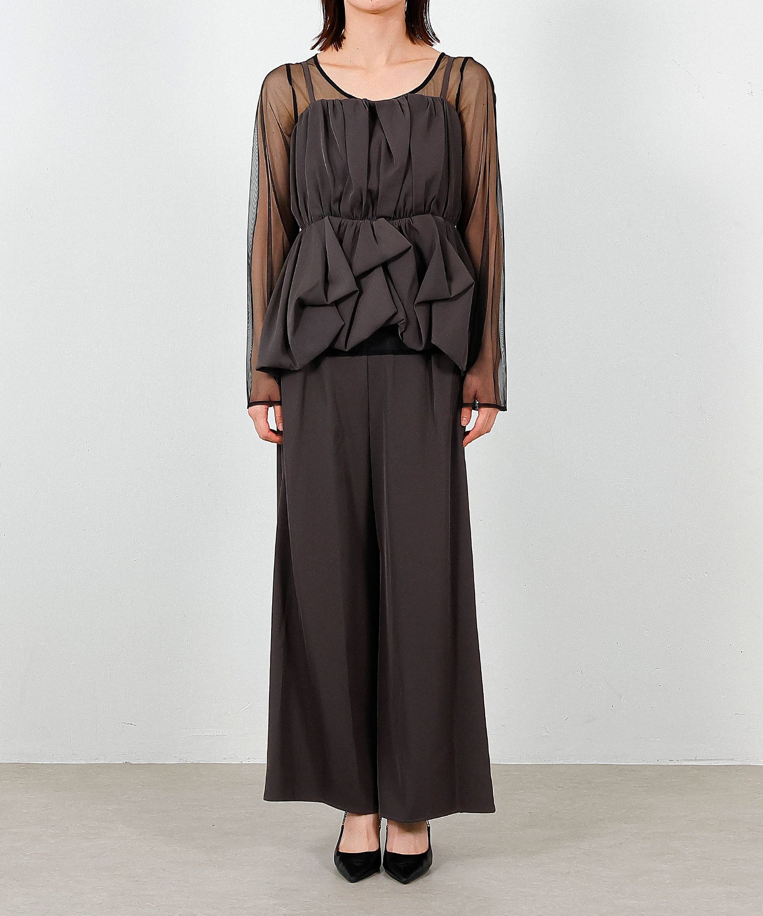 身長165cm / 着用 M<br>
普段着 M / 骨格ウェーブ