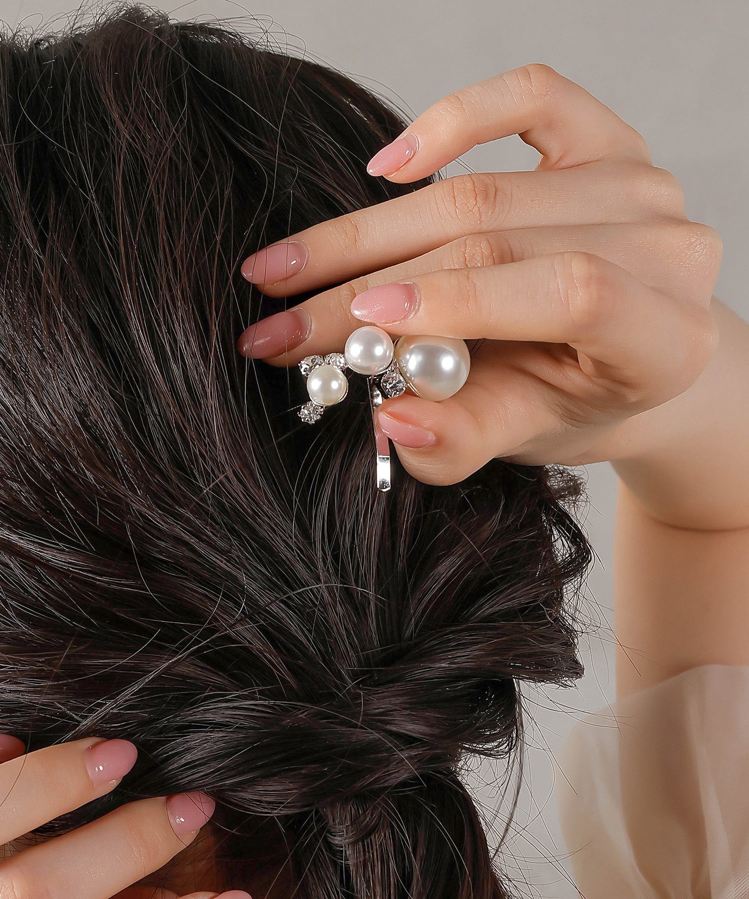 パール ビジュー ミニヘアカフ