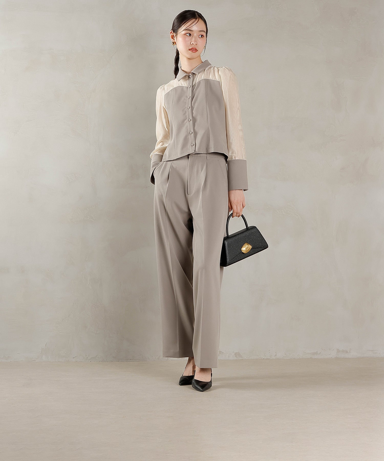 170cm / 着用 M / グレージュ