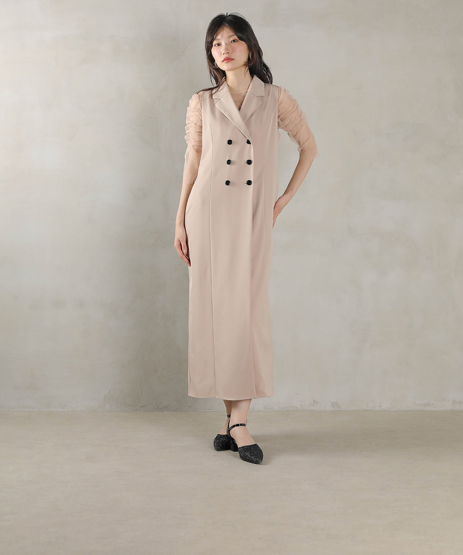 167cm / 着用 M / アイボリー