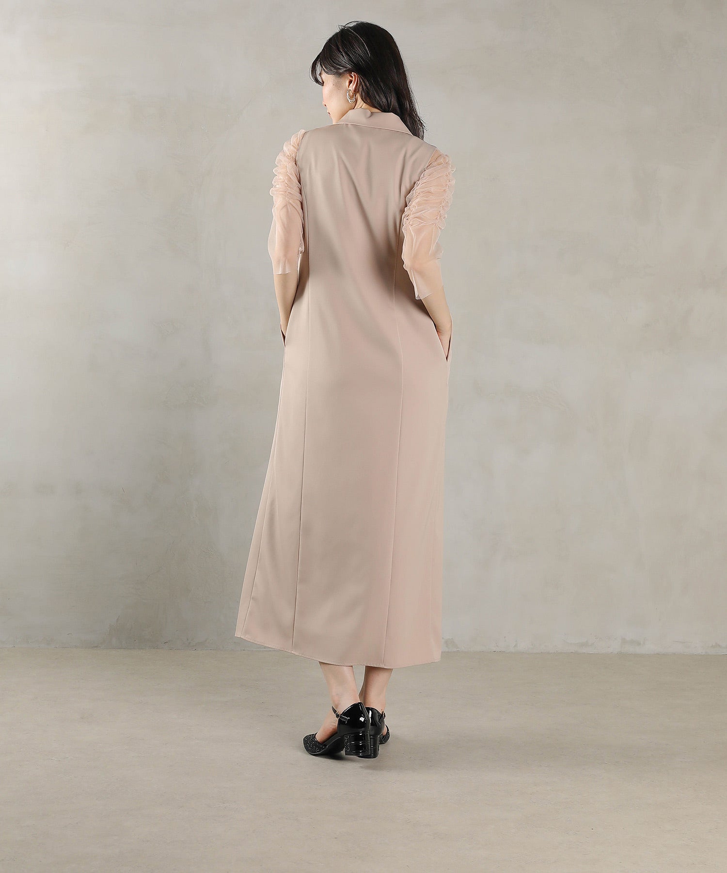 ロングジレ ワンピース チュール トップス スカート 3点セット ドレス