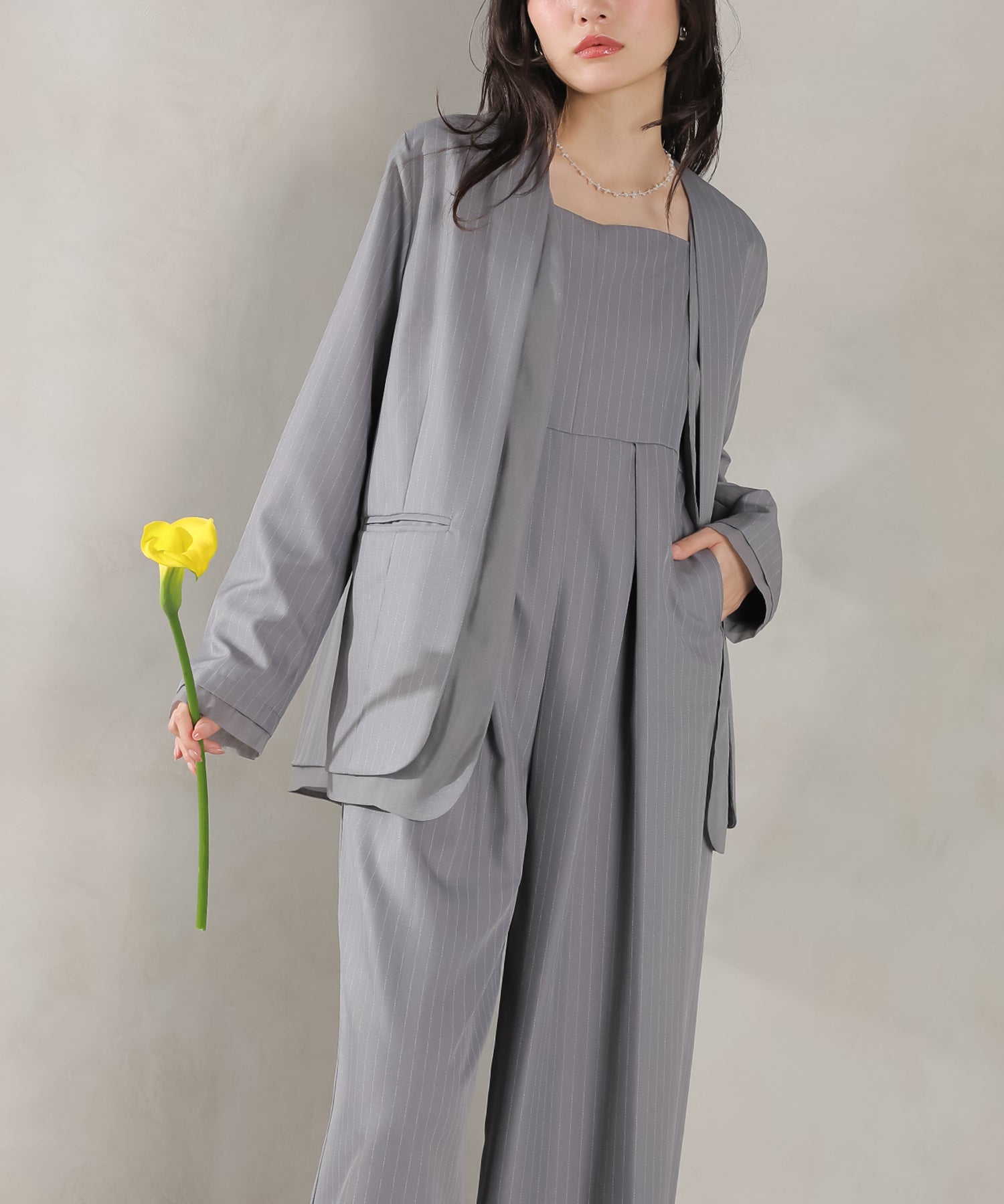 167cm / 着用 M / グレー