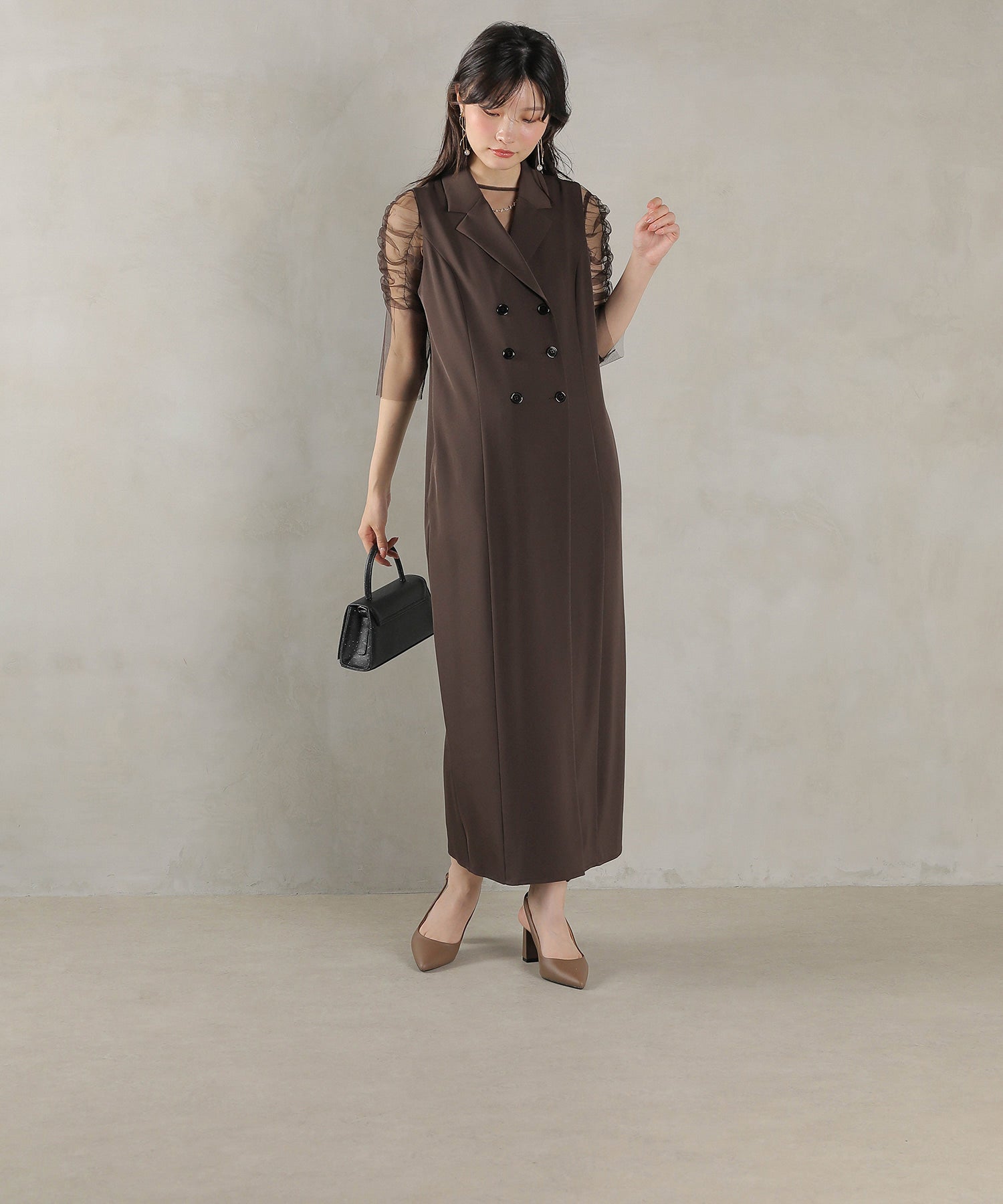 167cm / 着用 M / ブラウン