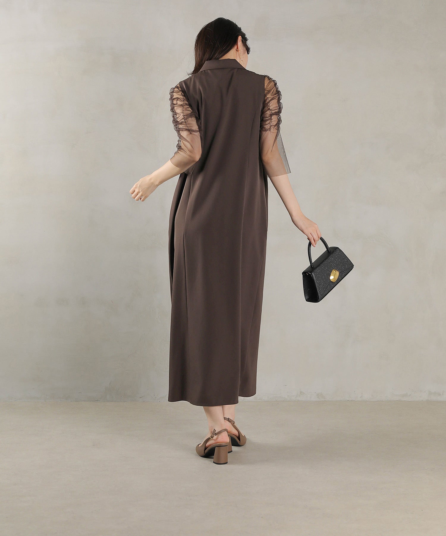 ロングジレ ワンピース チュール トップス スカート 3点セット ドレス