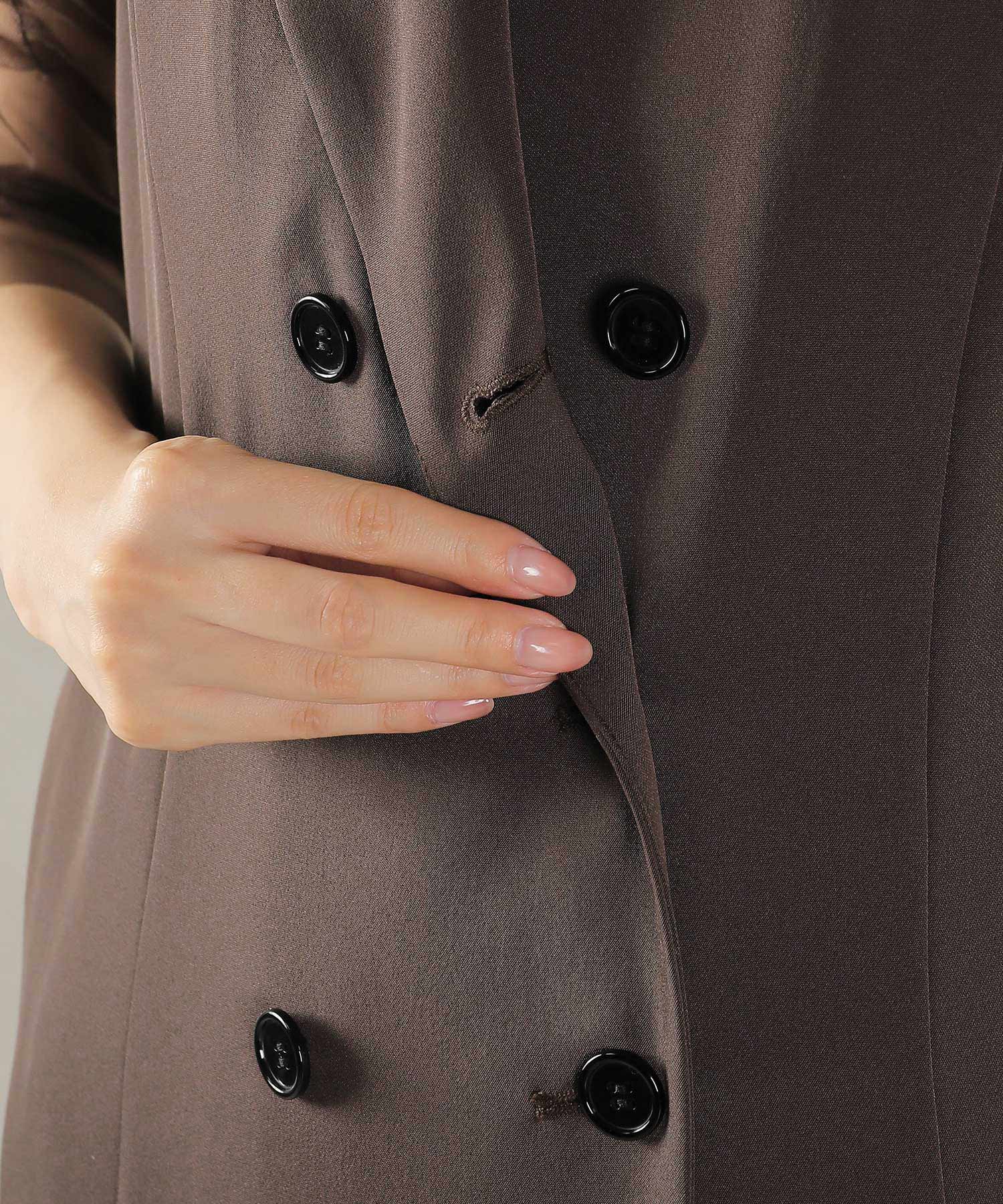 ロングジレ ワンピース チュール トップス スカート 3点セット ドレス