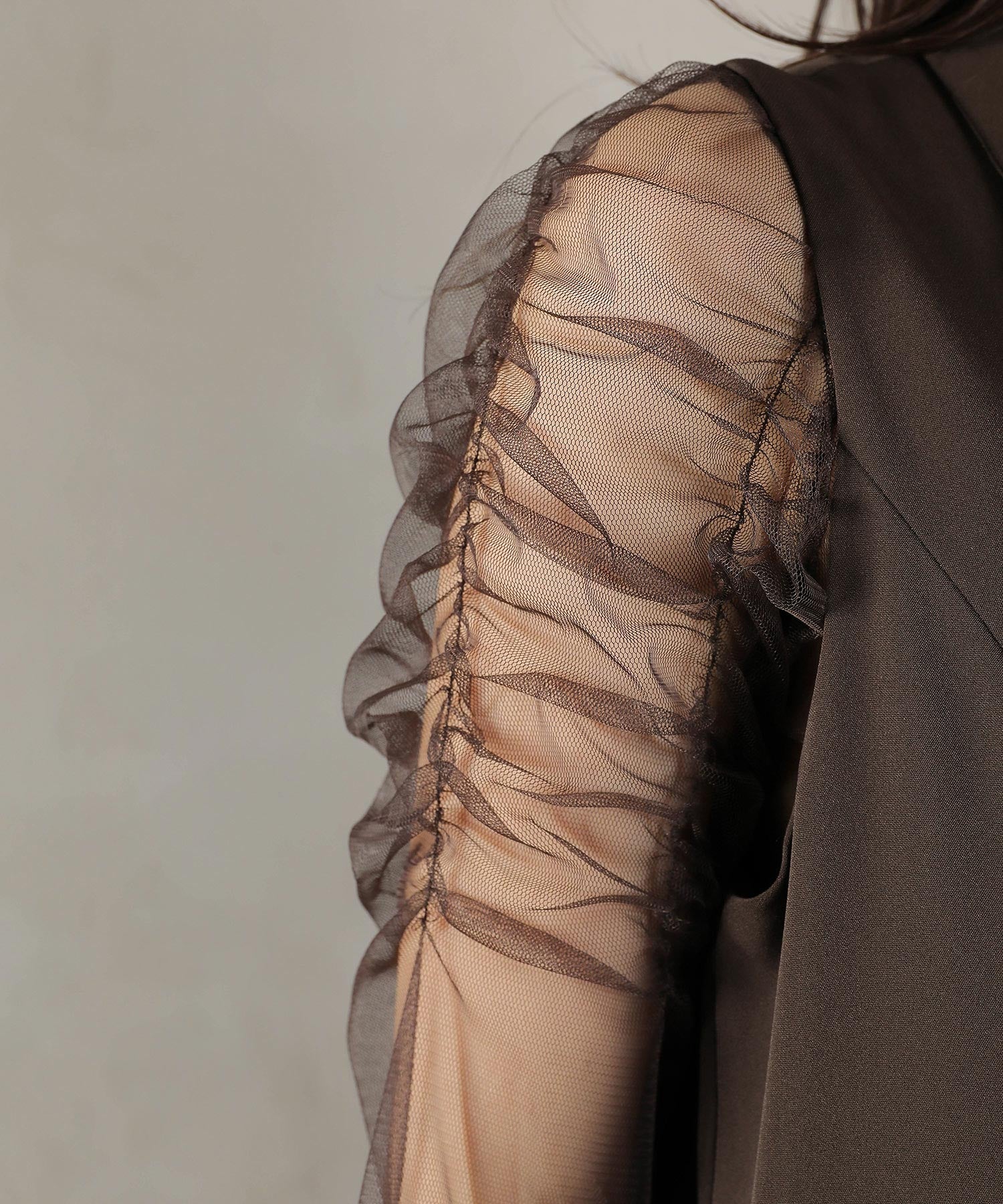 ロングジレ ワンピース チュール トップス スカート 3点セット ドレス