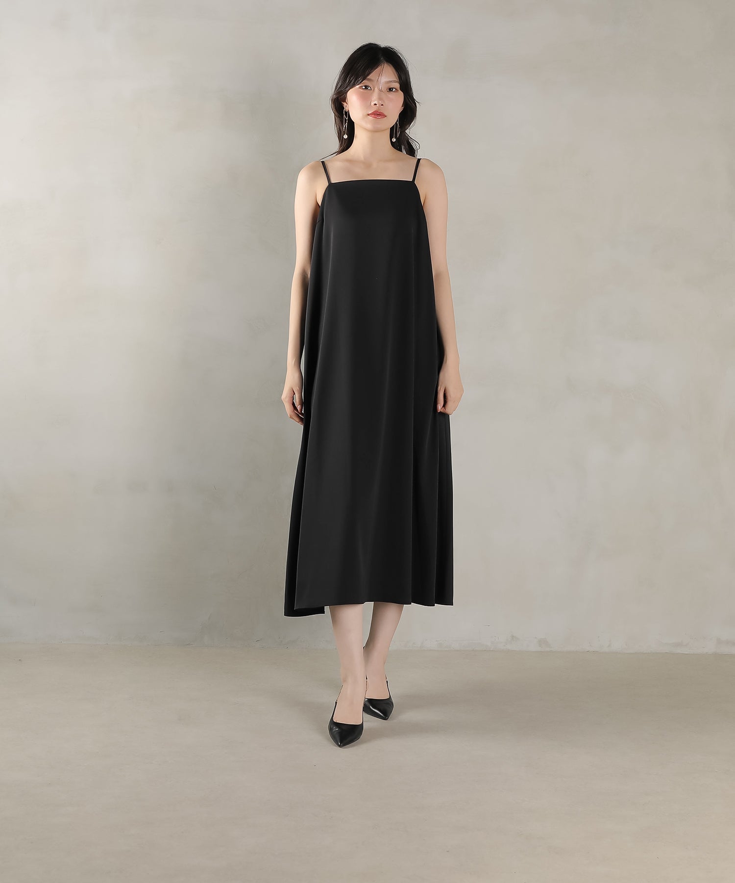 チュール ロング フリル Aライン ワンピース ドレス ２点セット