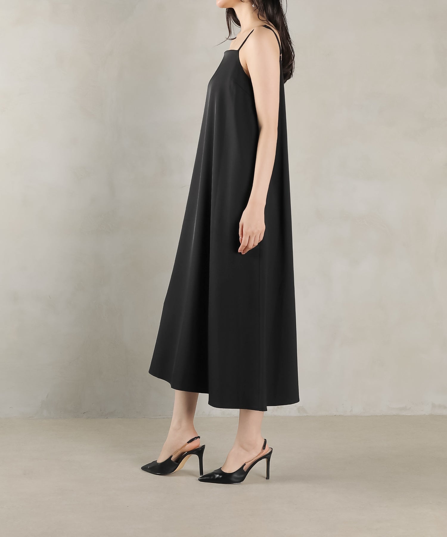 チュール ロング フリル Aライン ワンピース ドレス ２点セット