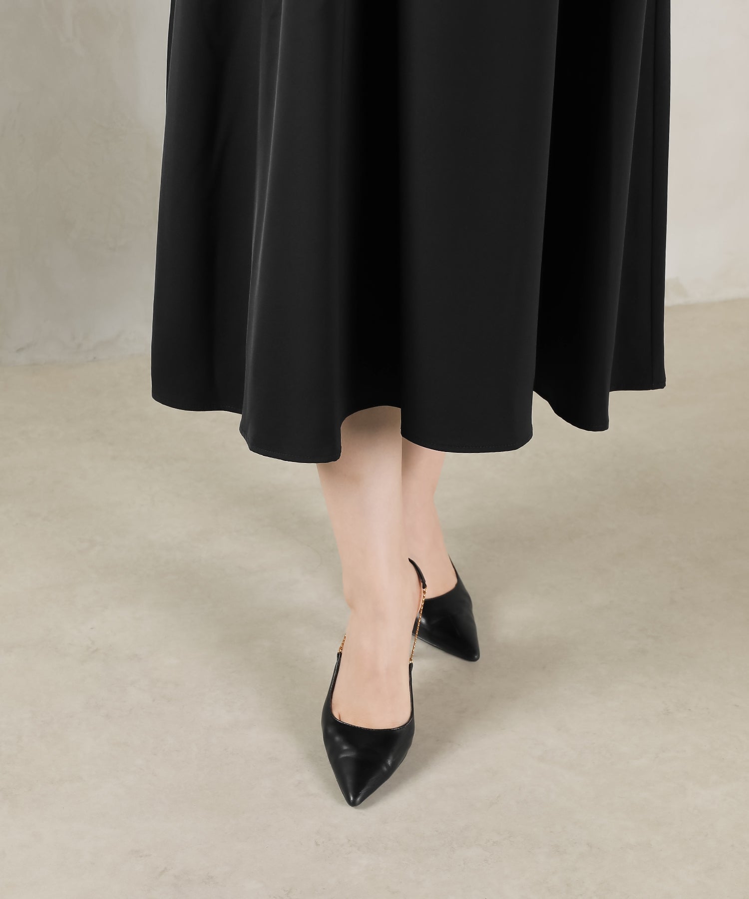 チュール ロング フリル Aライン ワンピース ドレス ２点セット