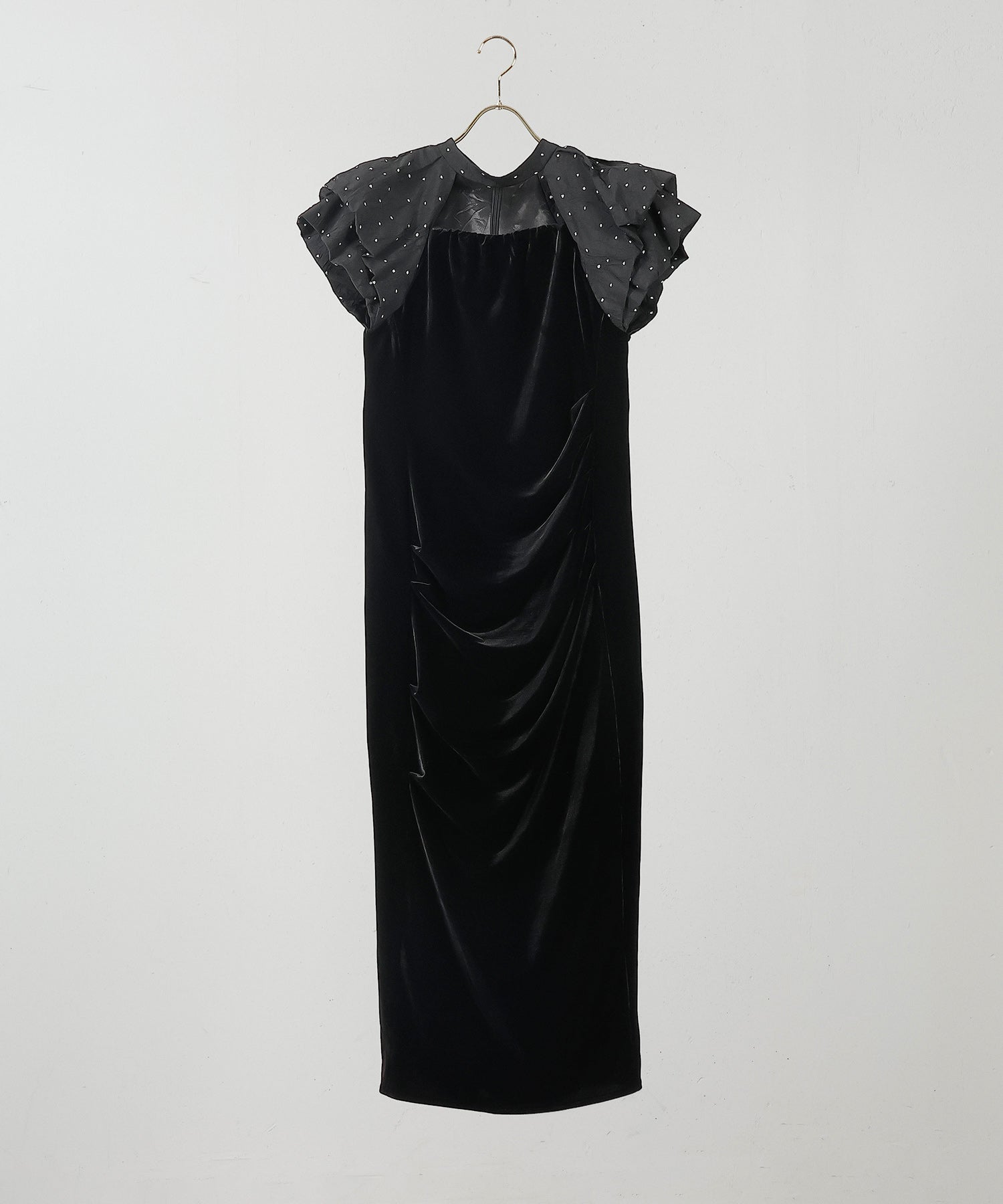 ￼￼ベロアIラインワンピースドレス ベロアIラインワンピース | AKTE