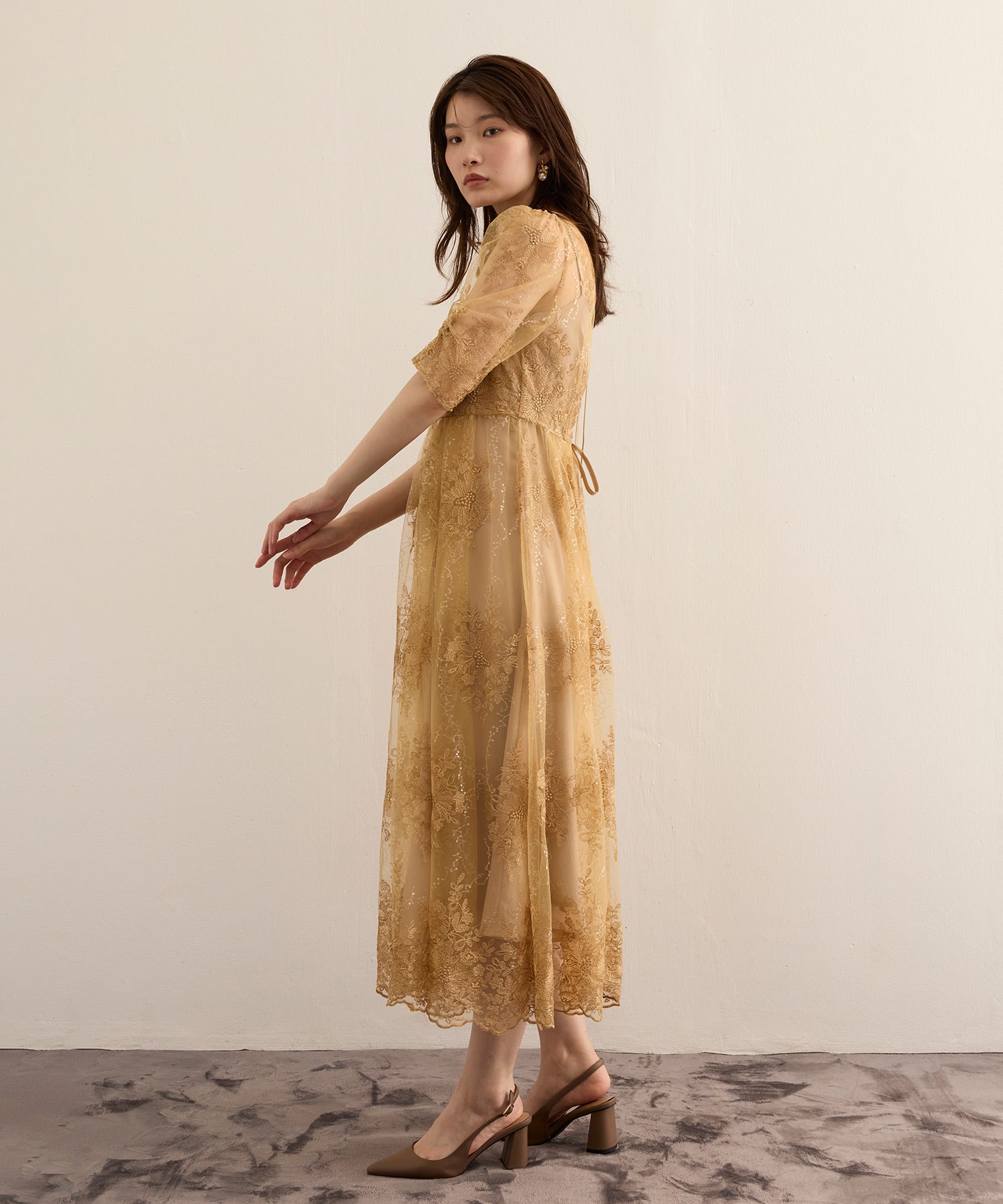 167cm / 着用 M / イエロー<br>
※実際の色味に近い写真は一番最後に掲載しています