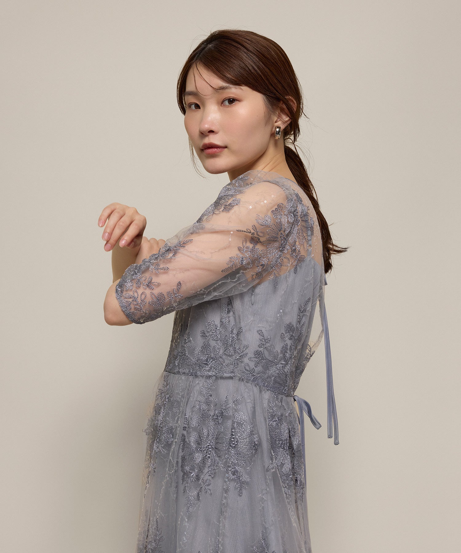 167cm / 着用 M / ブルーグレー