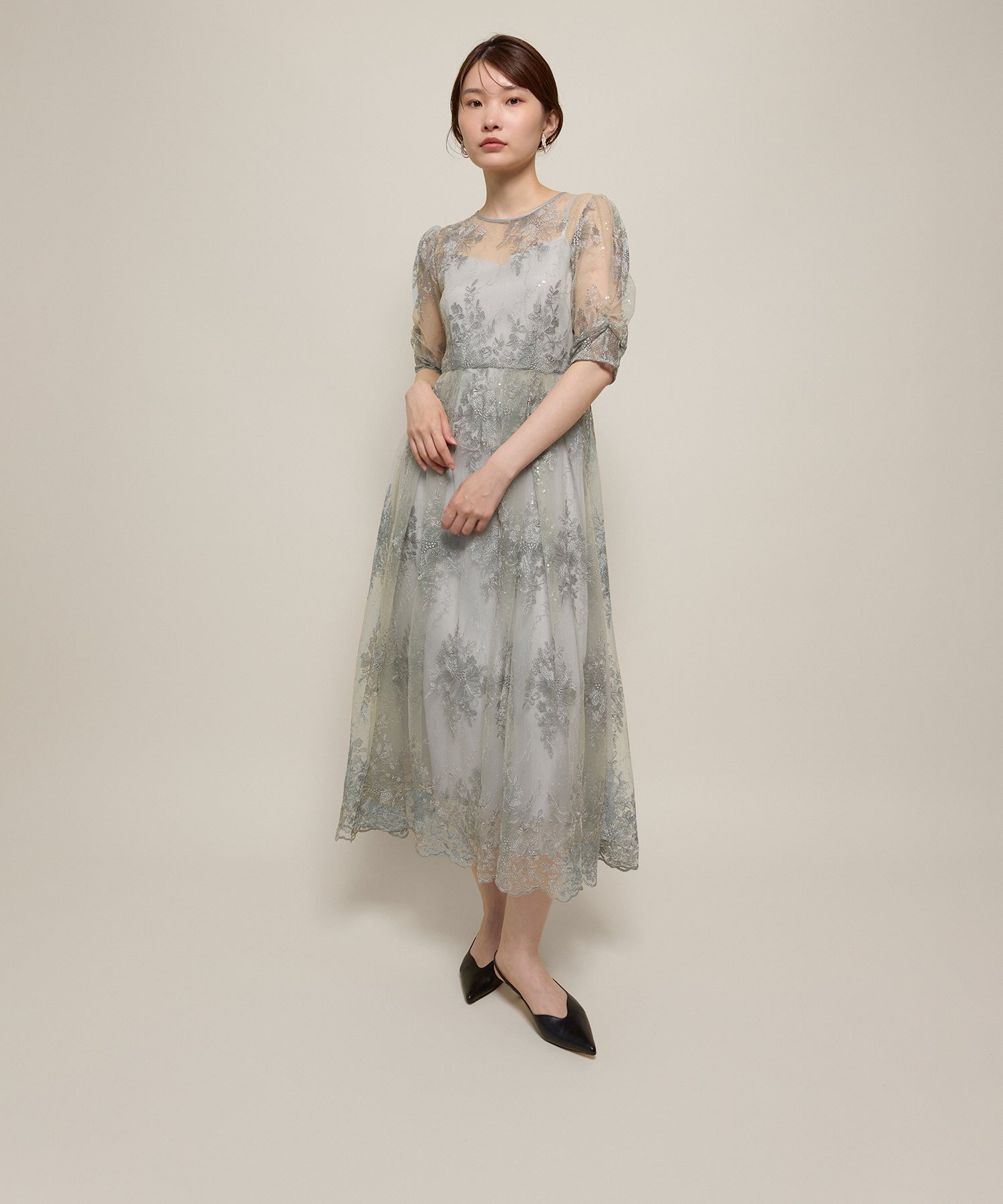 167cm / 着用 M / ライトグリーン