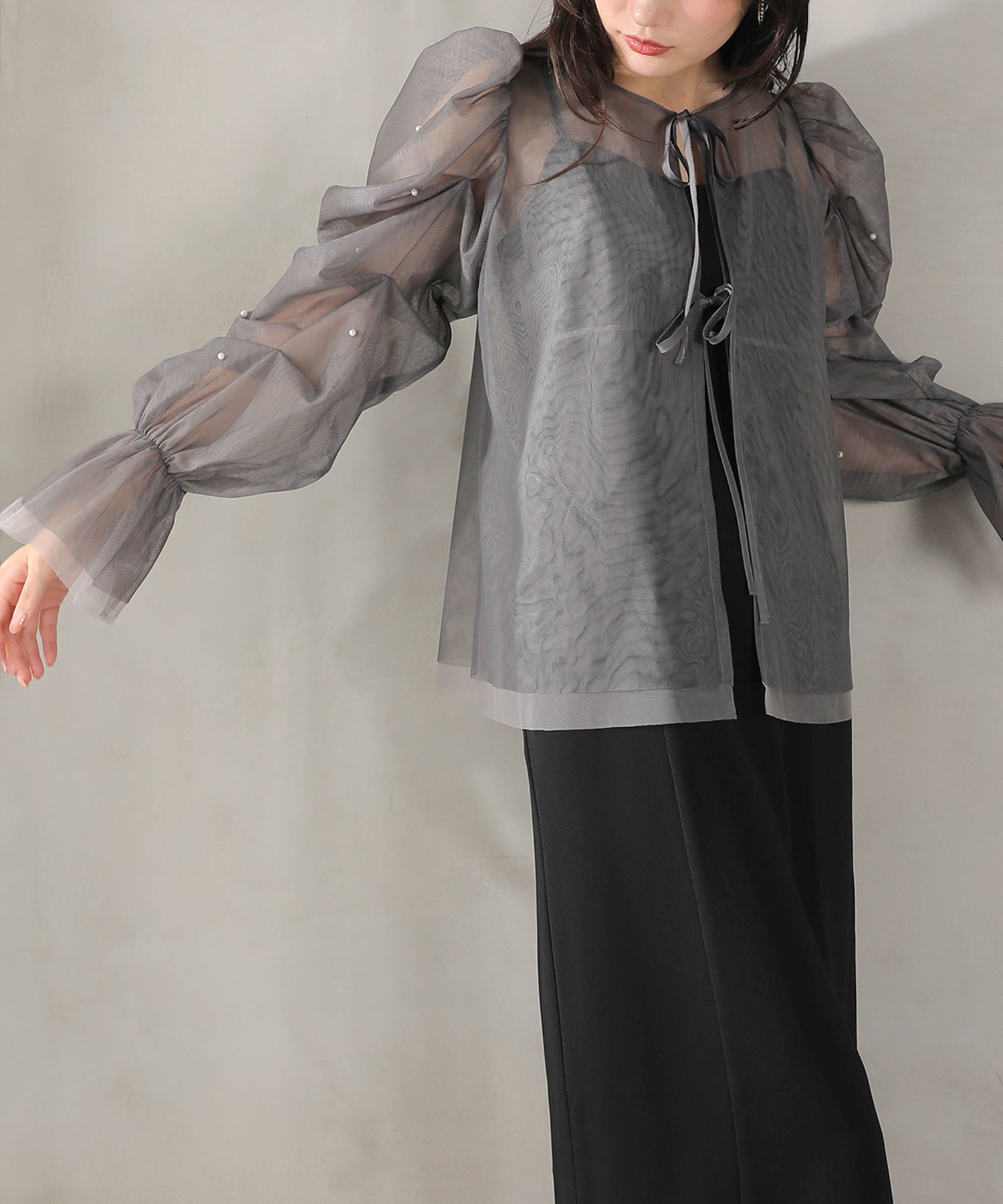 マルチウェイパールチュールボレロ キャミワンピース 2点セット