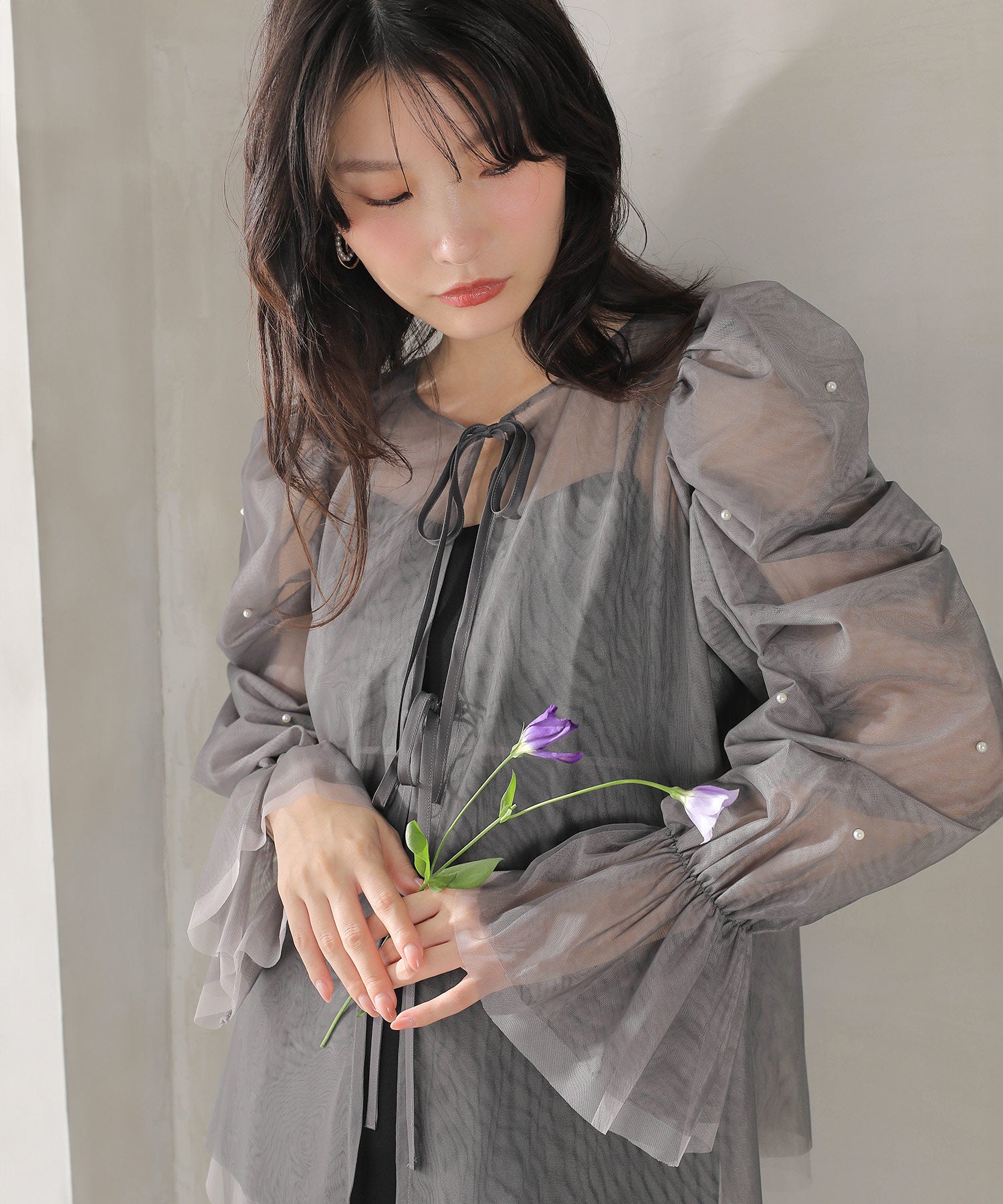 マルチウェイパールチュールボレロ キャミワンピース 2点セット