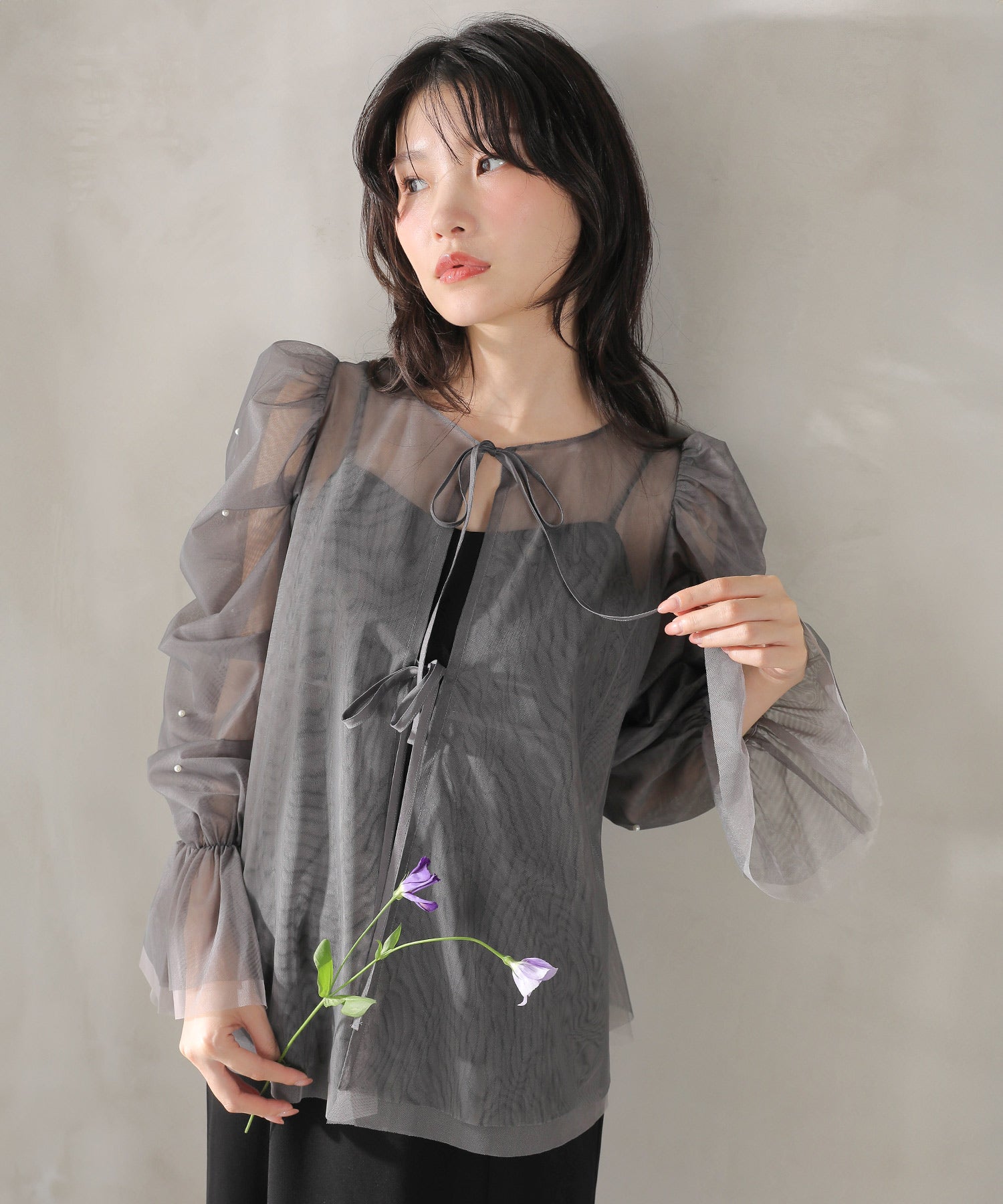 マルチウェイパールチュールボレロ キャミワンピース 2点セット