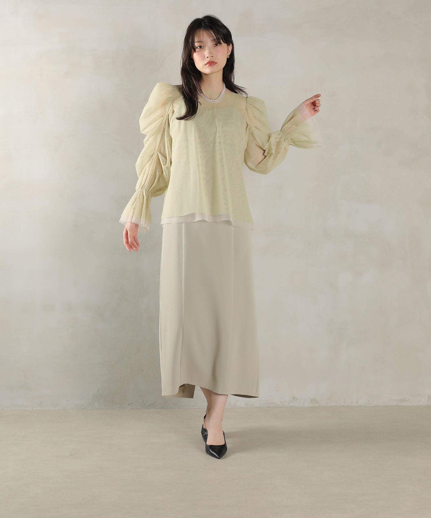 167cm / 着用 M / グリーン