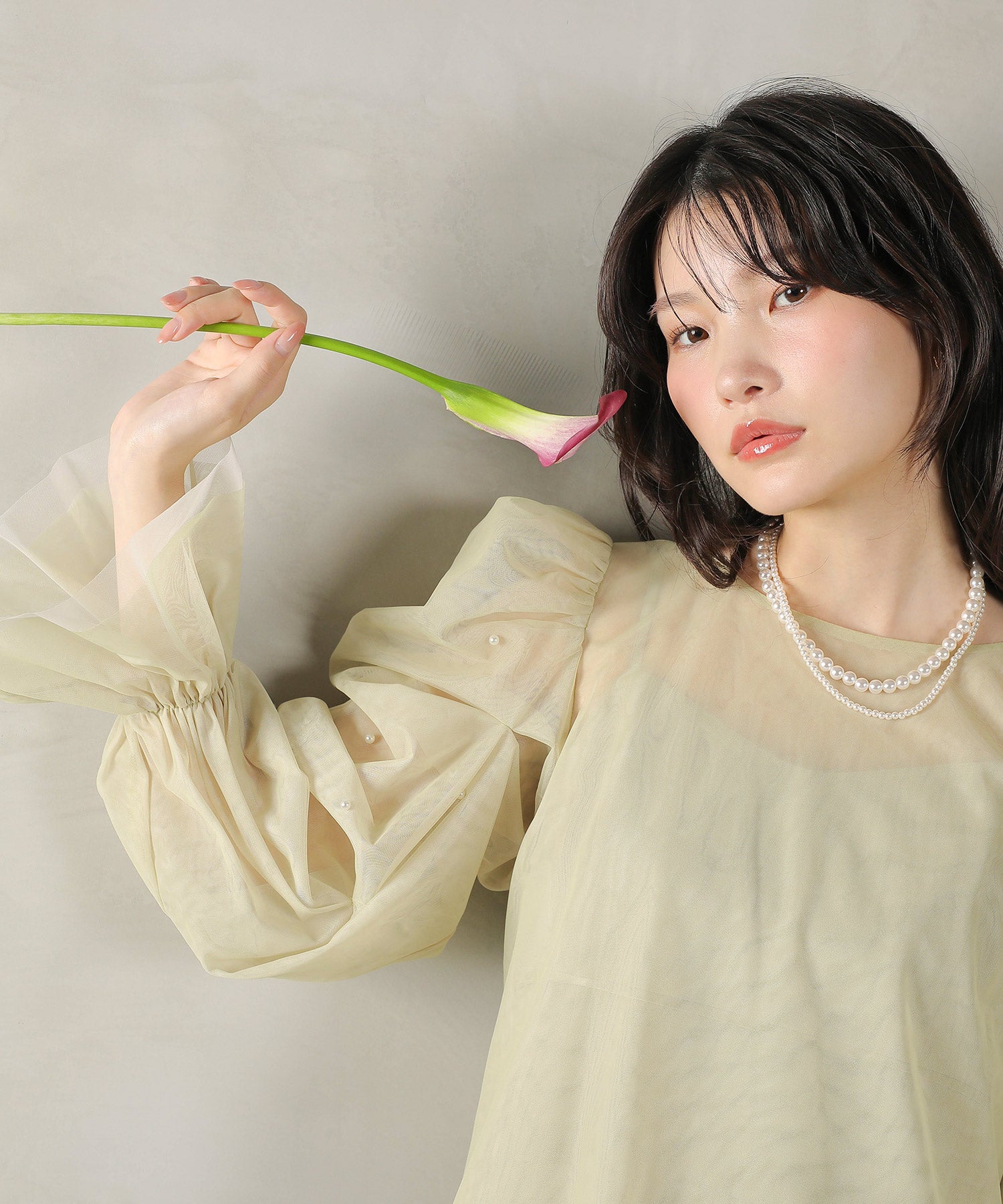 マルチウェイパールチュールボレロ キャミワンピース 2点セット