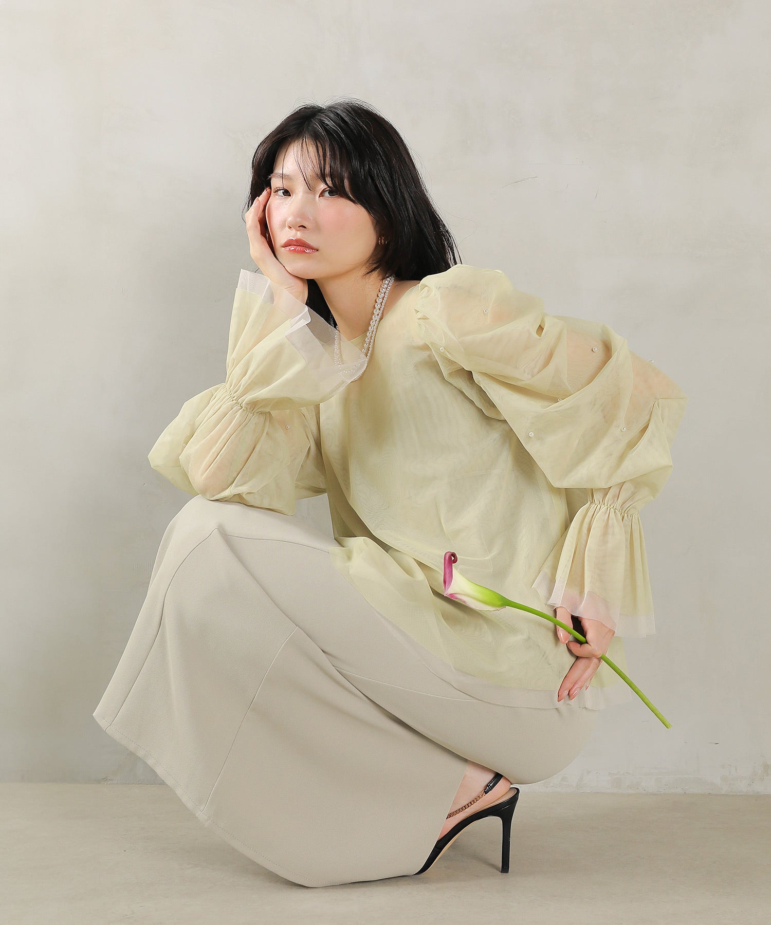 マルチウェイパールチュールボレロ キャミワンピース 2点セット