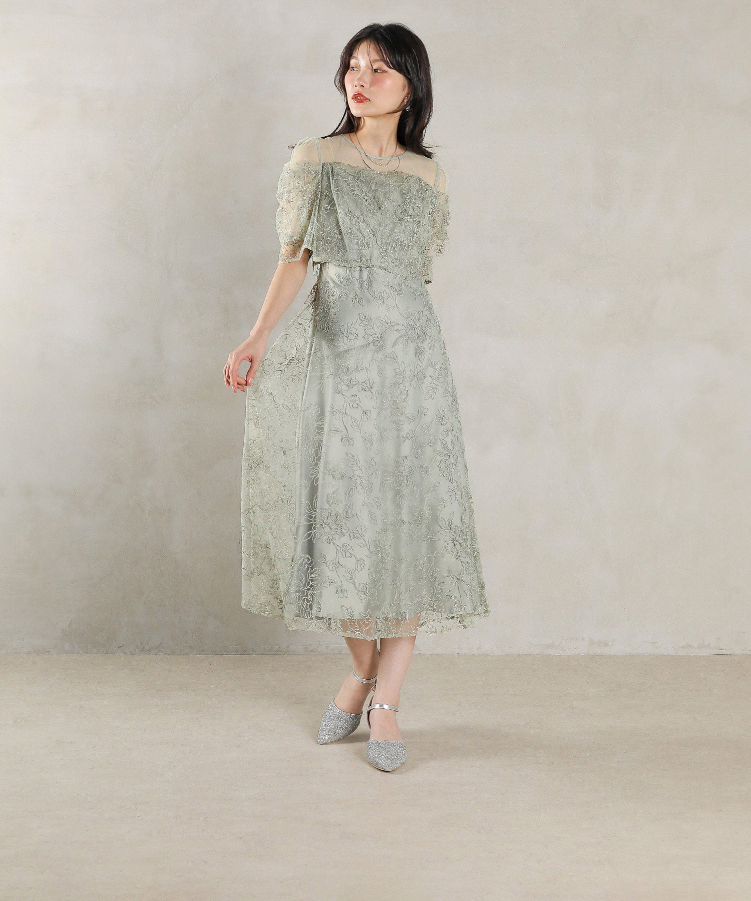 167cm / 着用 M / ライトグリーン