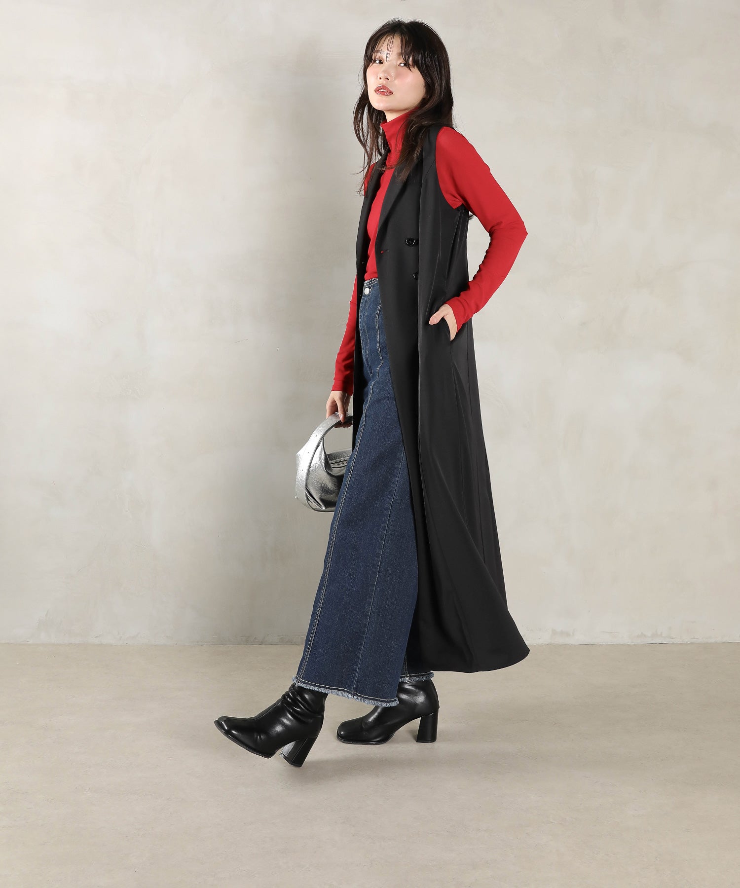 ロングジレ ワンピース チュール トップス スカート 3点セット ドレス