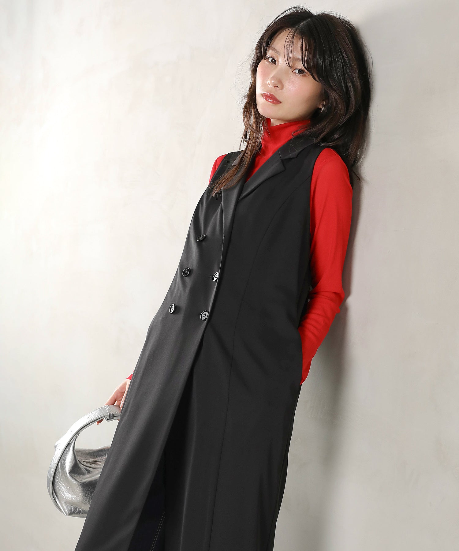 ロングジレ ワンピース チュール トップス スカート 3点セット ドレス