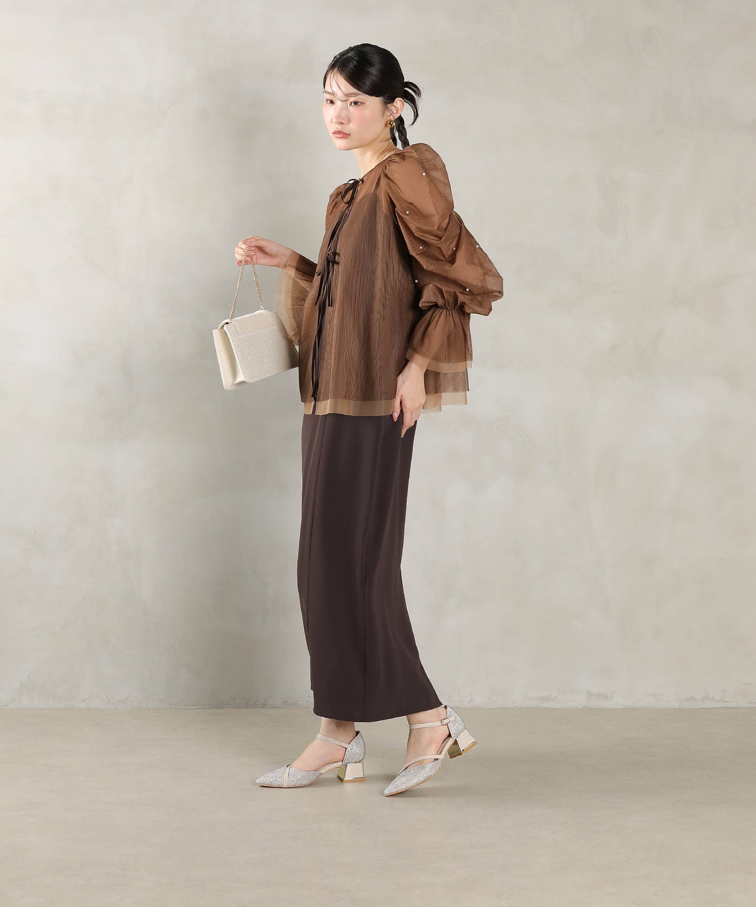 マルチウェイパールチュールボレロ キャミワンピース 2点セット